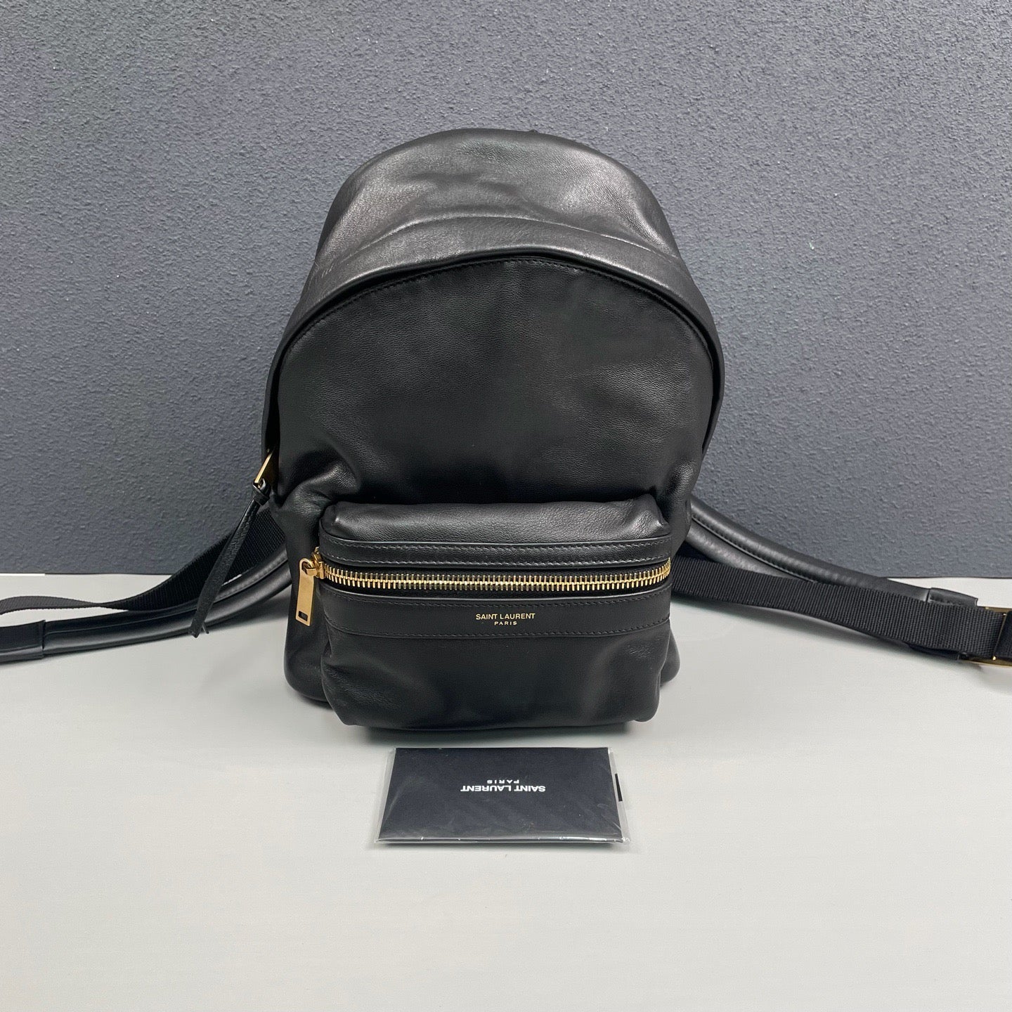 Saint Laurent - Backpack - Leather and canvas - Black - (mini)