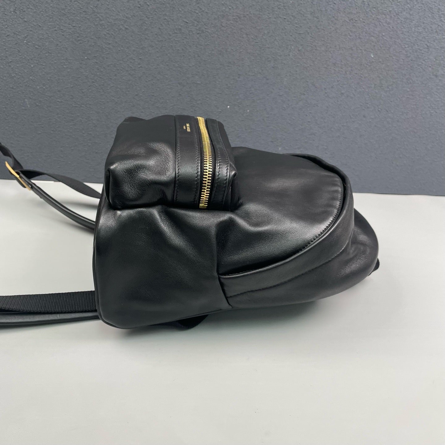 Saint Laurent - Backpack - Leather and canvas - Black - (mini)