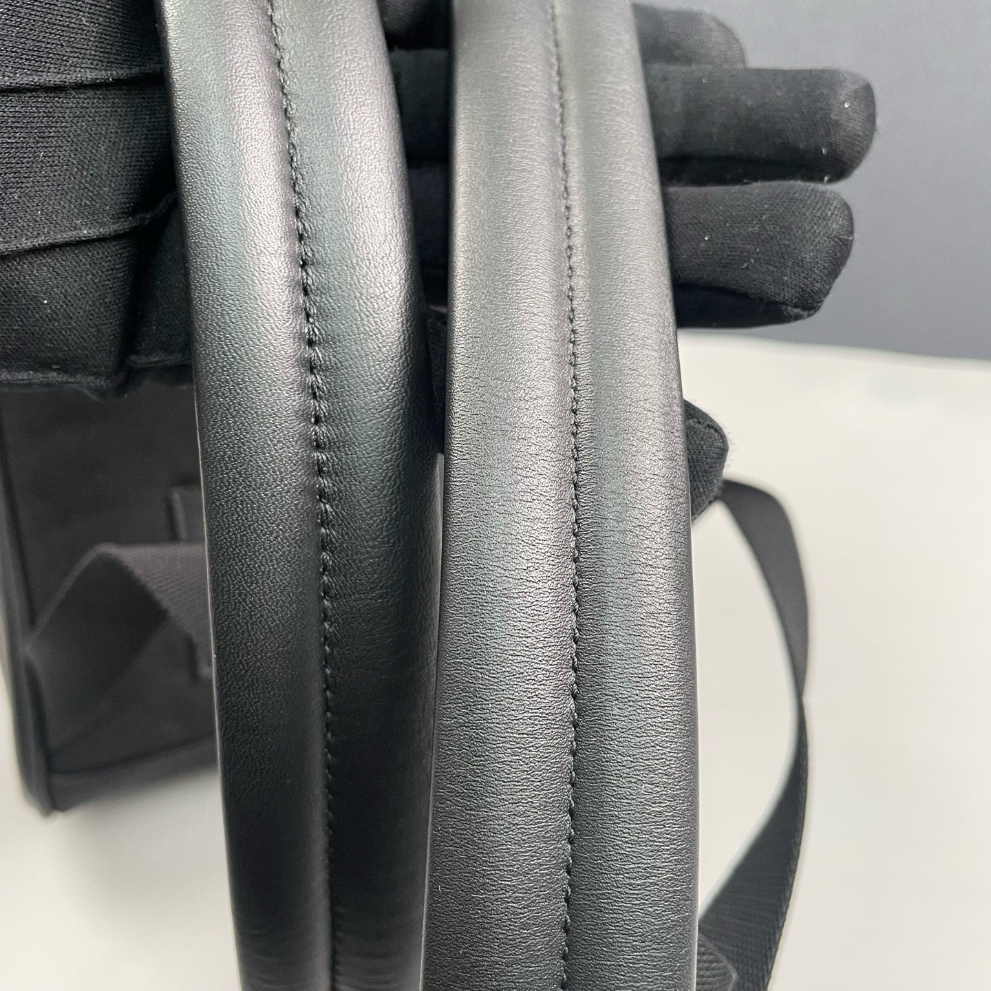 Saint Laurent - Backpack - Leather and canvas - Black - (mini)