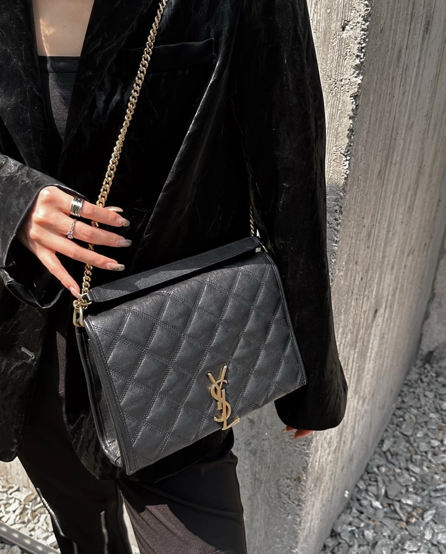 Saint Laurent - Becky - Leather - Black - (Medium)