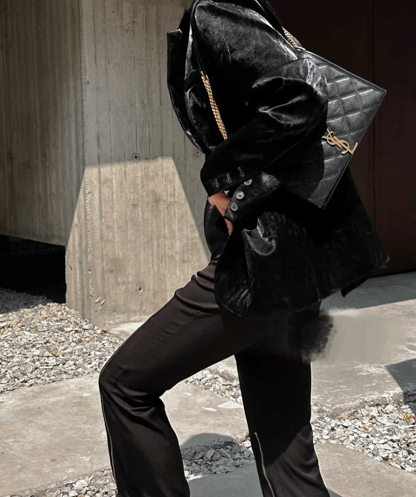 Saint Laurent - Becky - Leather - Black - (Medium)