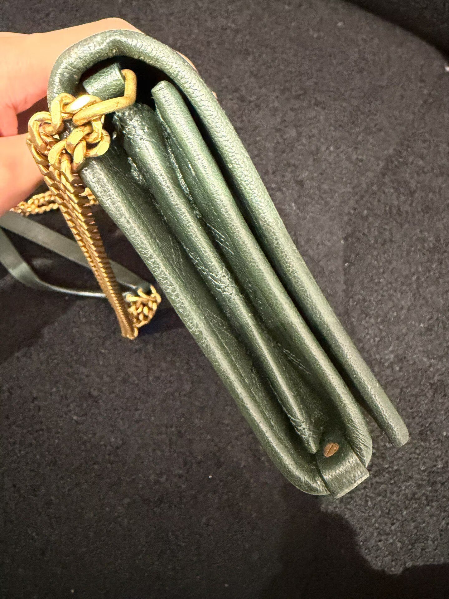 Saint Laurent - Becky - Leather - Dark Green with Gold-Tone Hardware - (Medium)
