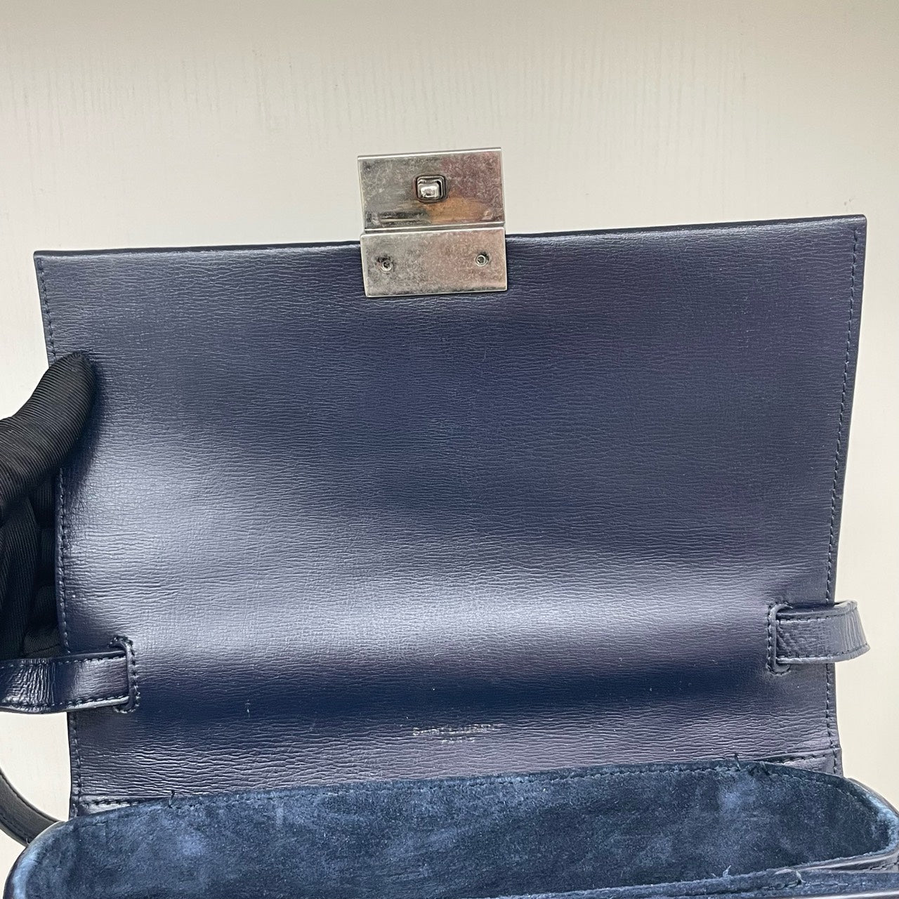 Saint Laurent - Bellechasse - Box calfskin leather - Navy - (Small)