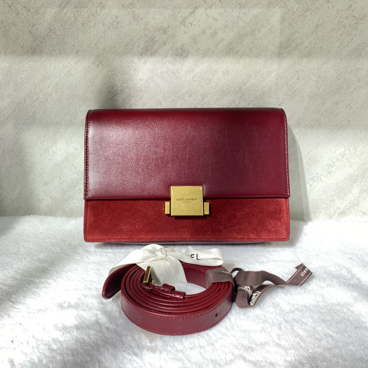 Saint Laurent - Bellechasse - Leather - Burgundy - (small)