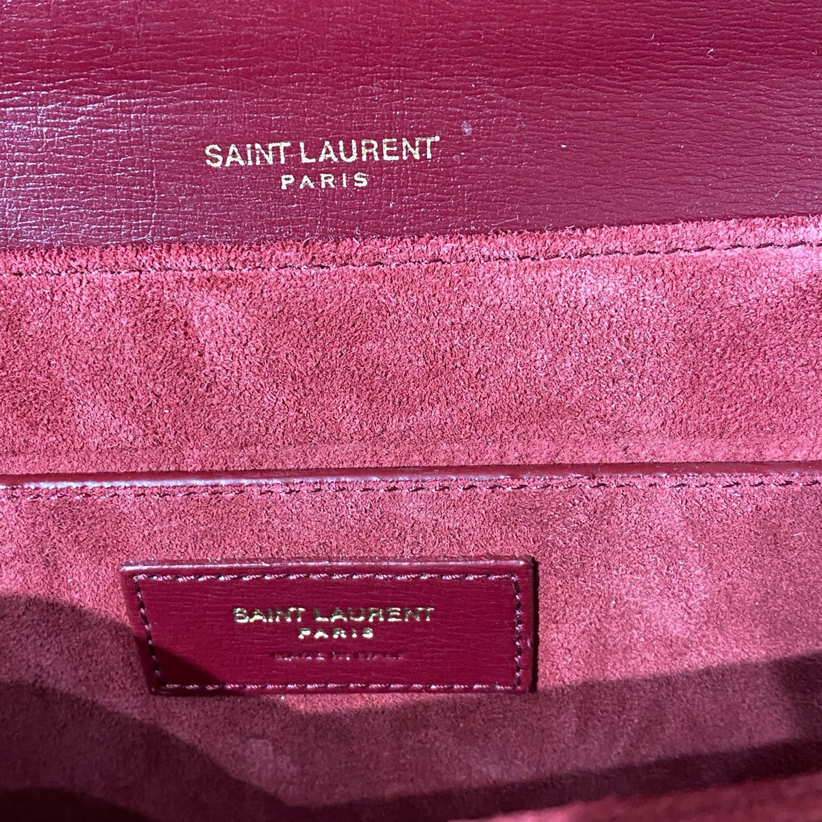 Saint Laurent - Bellechasse - Leather - Burgundy - (small)
