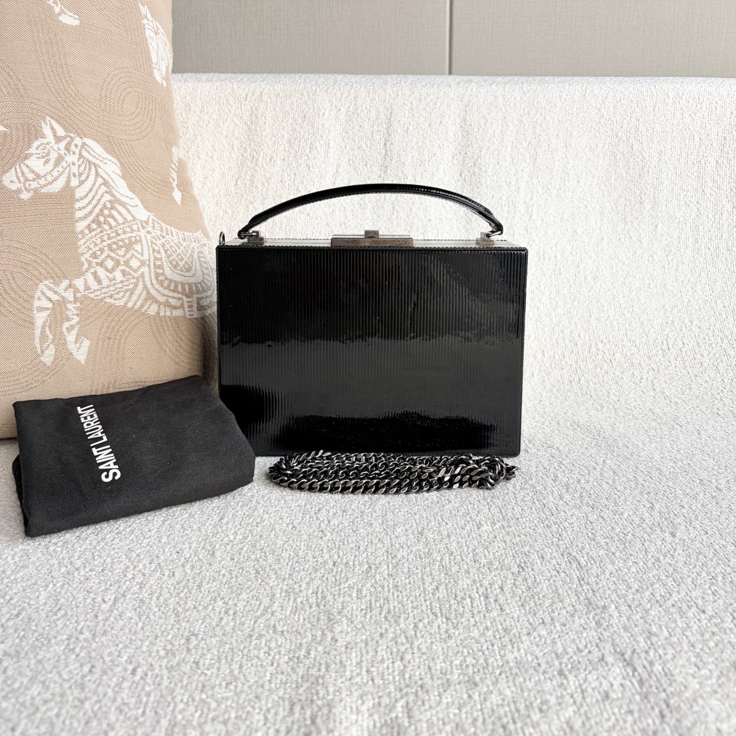 Saint Laurent - Box Bag - Patent leather - Black - (mini)