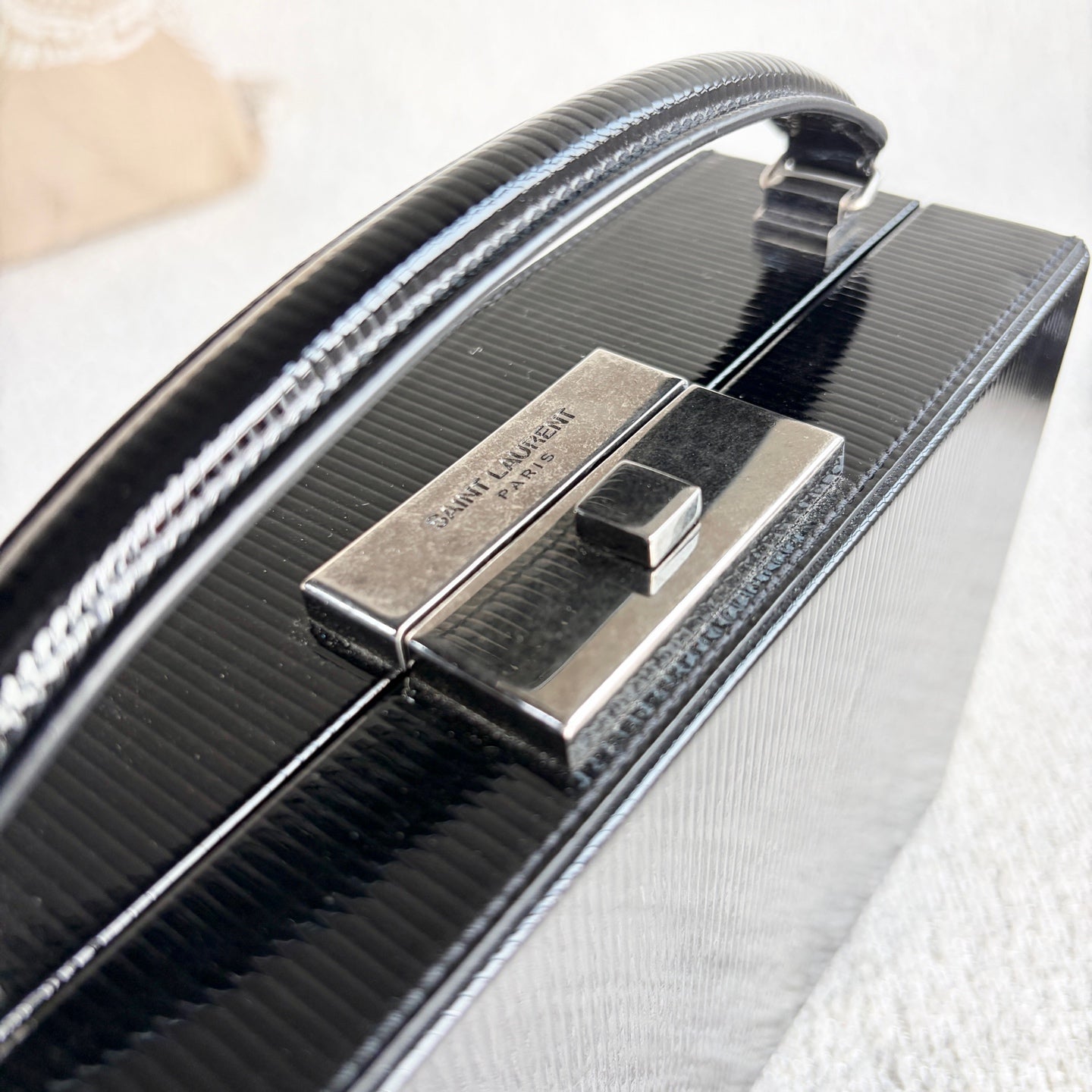 Saint Laurent - Box Bag - Patent leather - Black - (mini)
