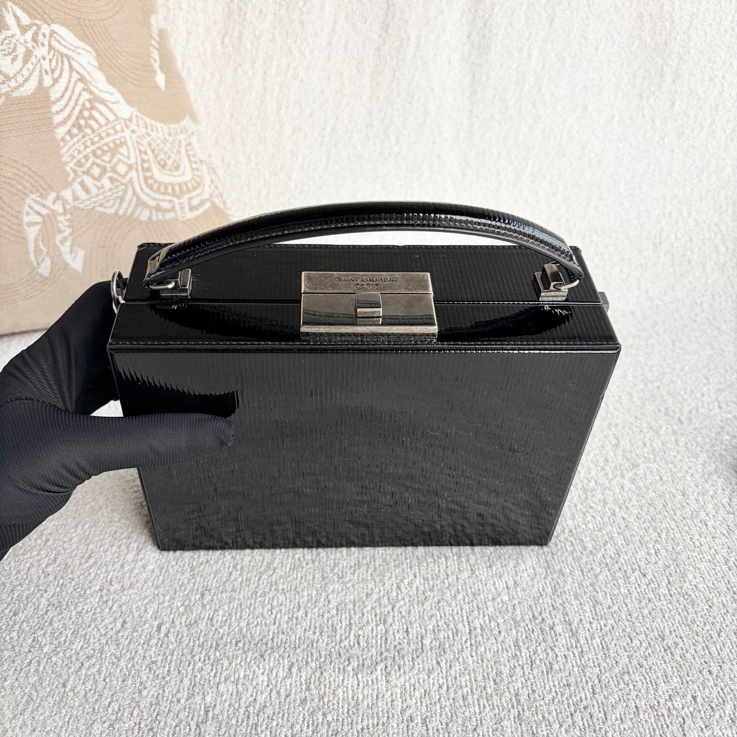 Saint Laurent - Box Bag - Patent leather - Black - (mini)