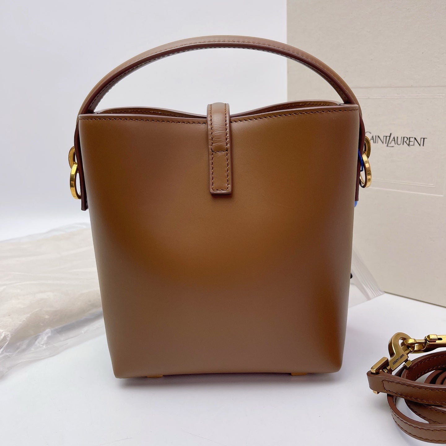 Saint Laurent - Bucket Bag - Calfskin - Brown - (mini)
