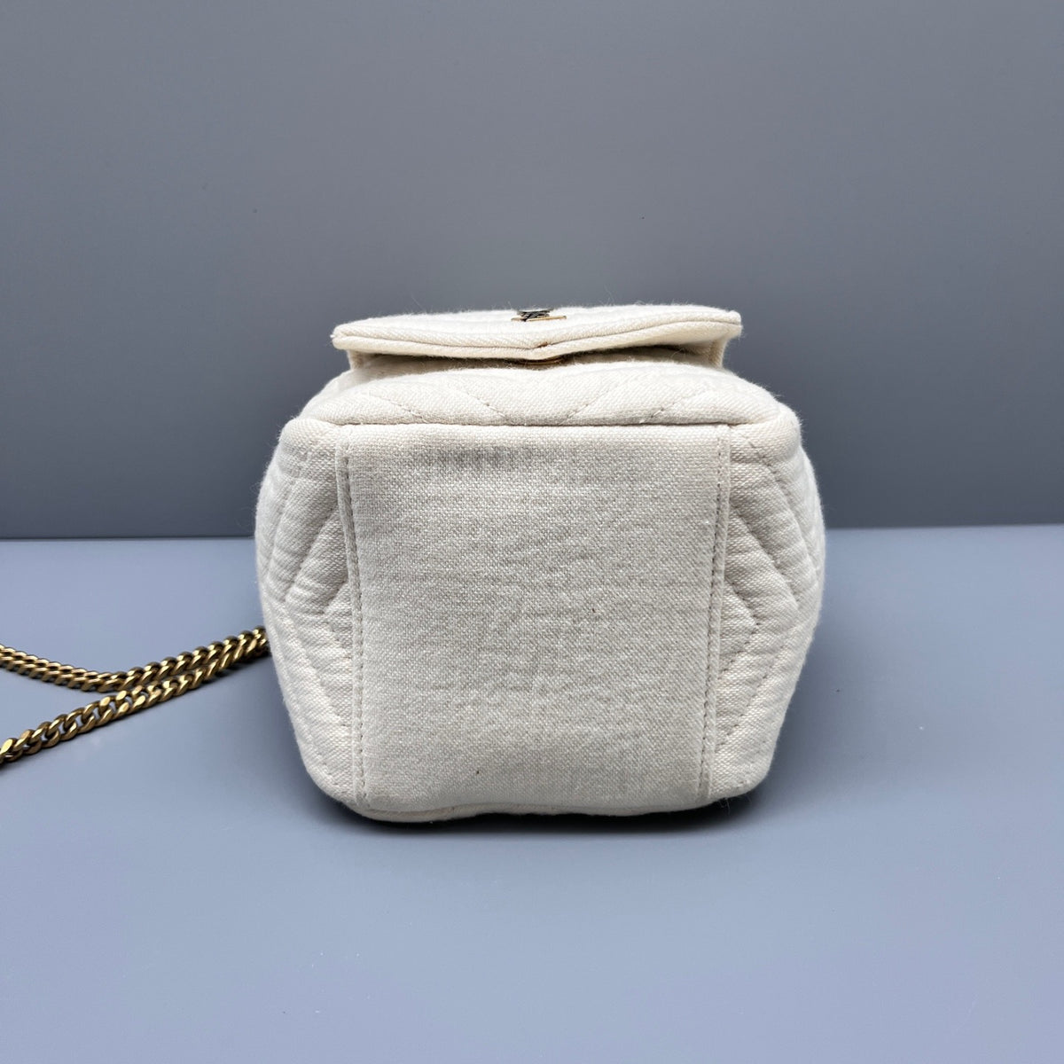 Saint Laurent - Bucket Bag - Cotton - White - (mini)