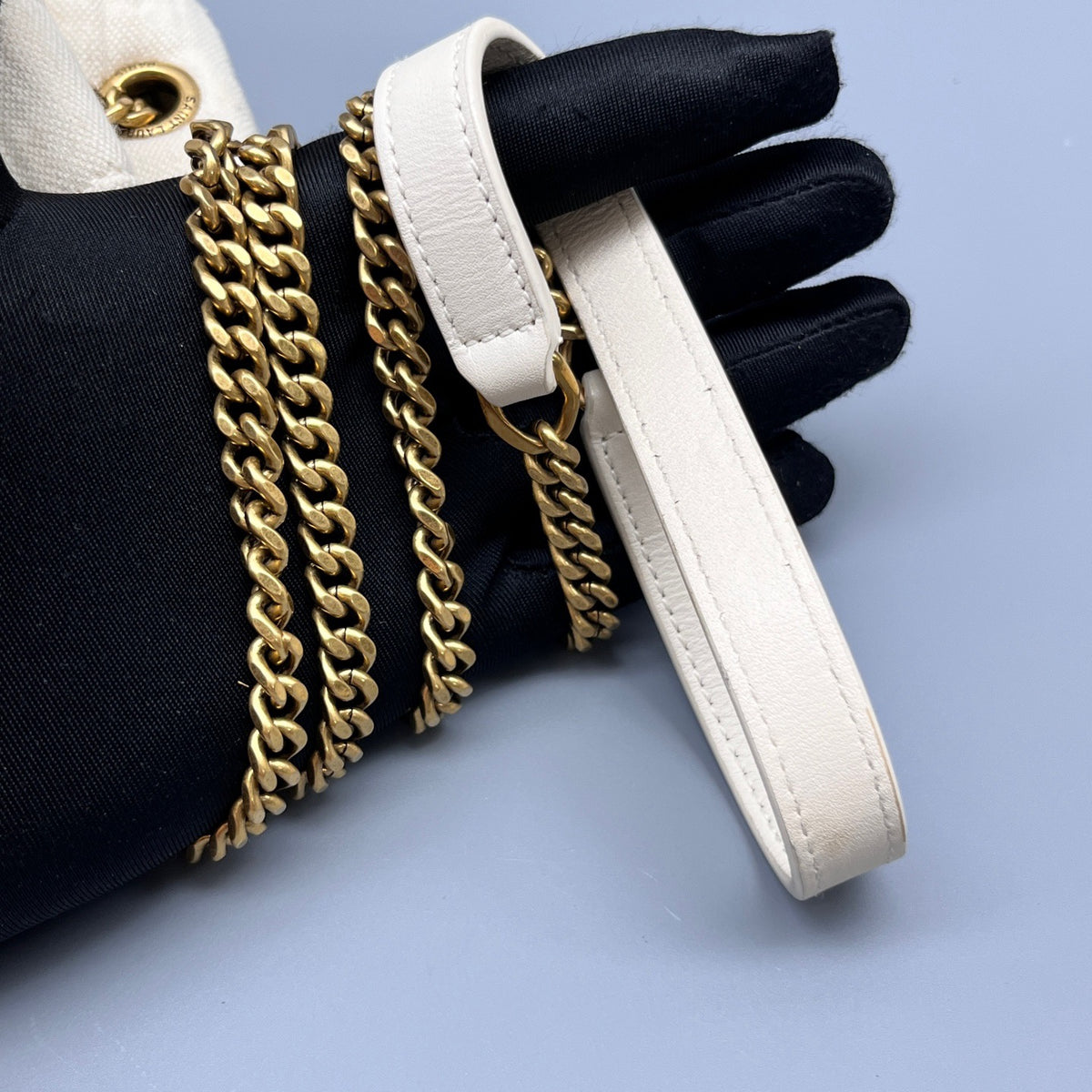 Saint Laurent - Bucket Bag - Cotton - White - (mini)
