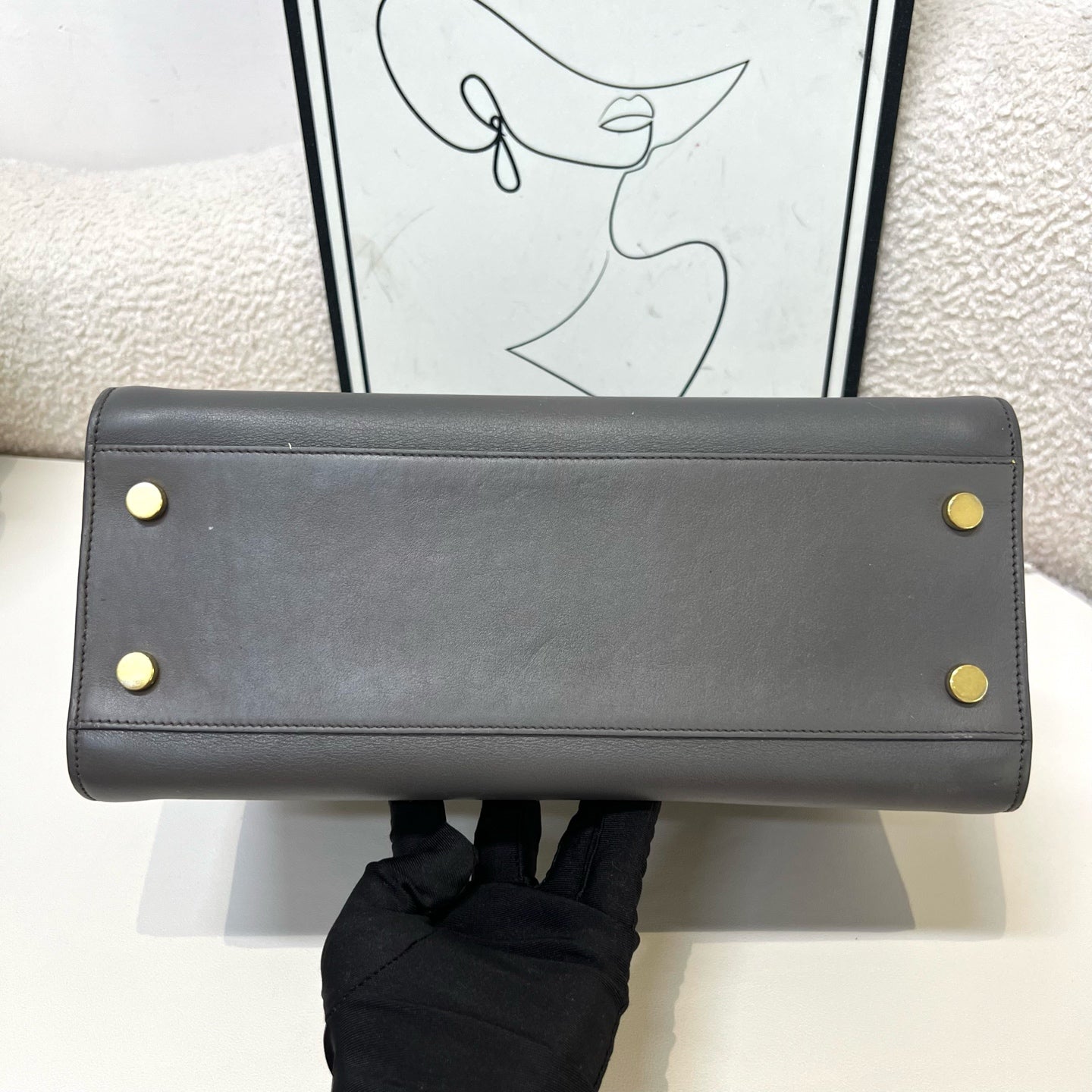Saint Laurent - Cabas - Leather - Grey - (medium)