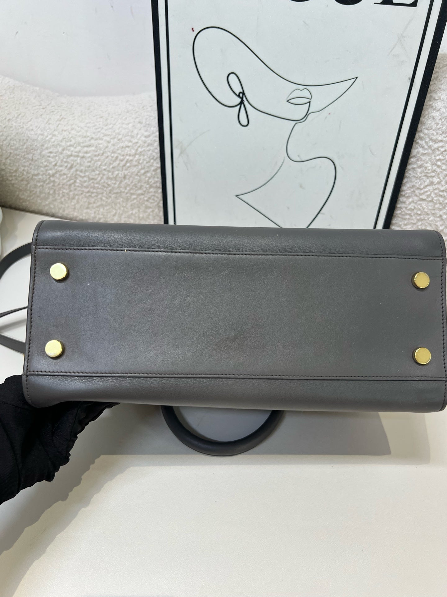 Saint Laurent - Cabas - Leather - Grey - (medium)