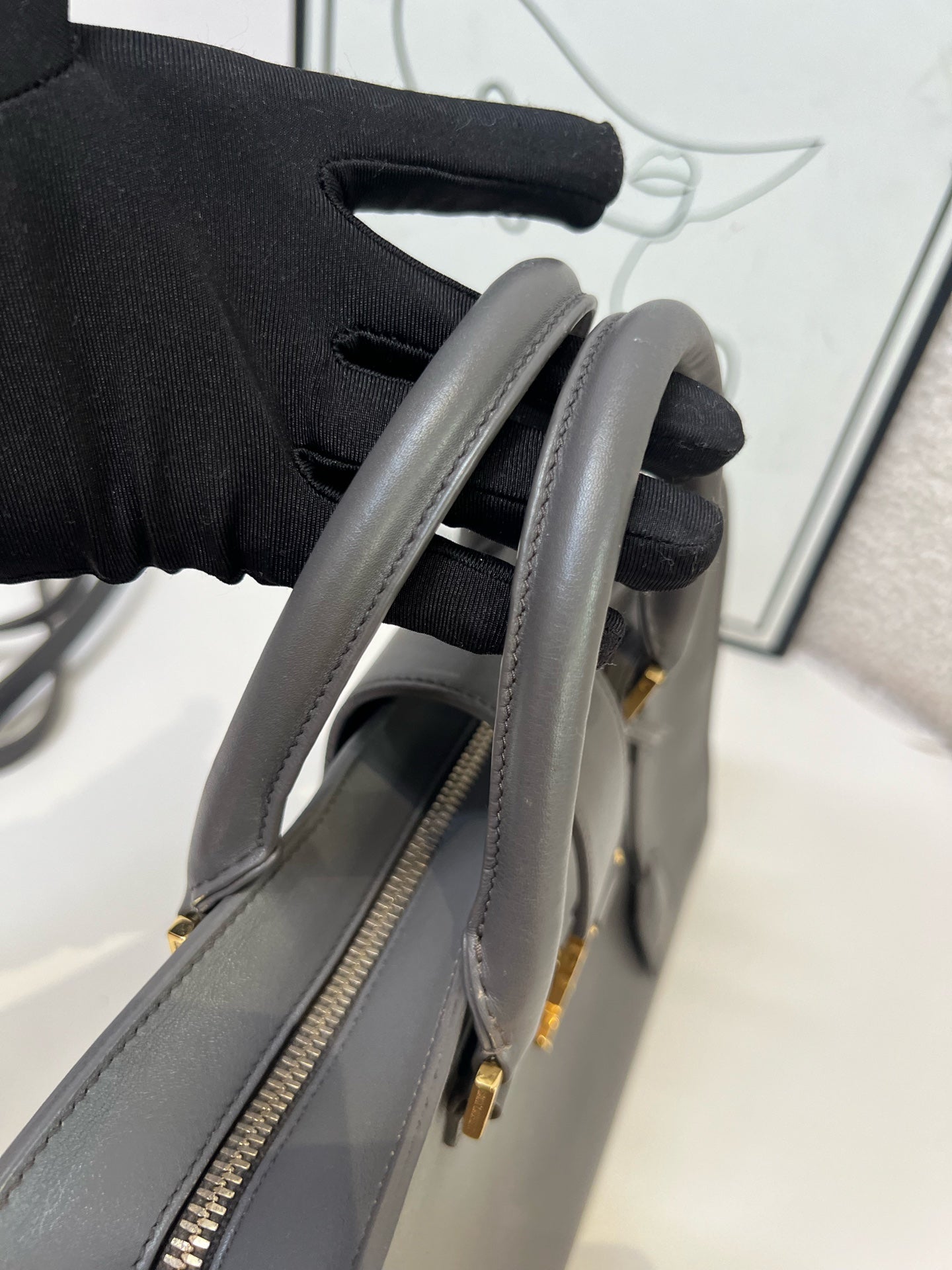 Saint Laurent - Cabas - Leather - Grey - (medium)
