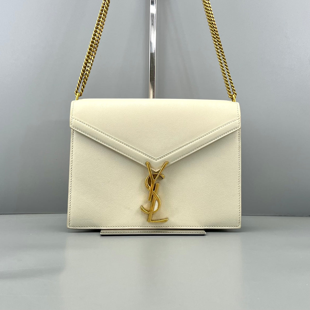Saint Laurent - Cassandra Envelope Bag - Leather - White - (mini)