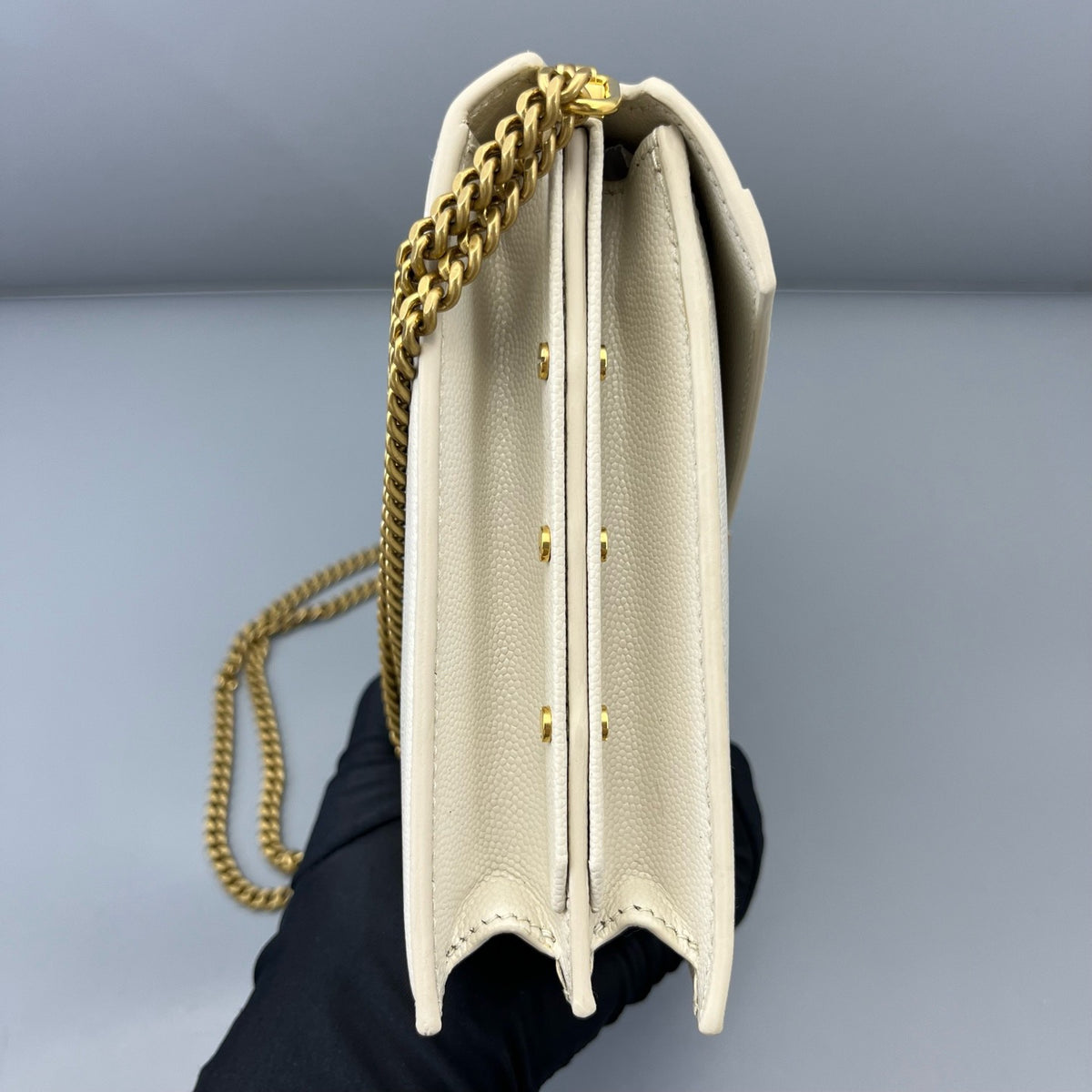 Saint Laurent - Cassandra Envelope Bag - Leather - White - (mini)