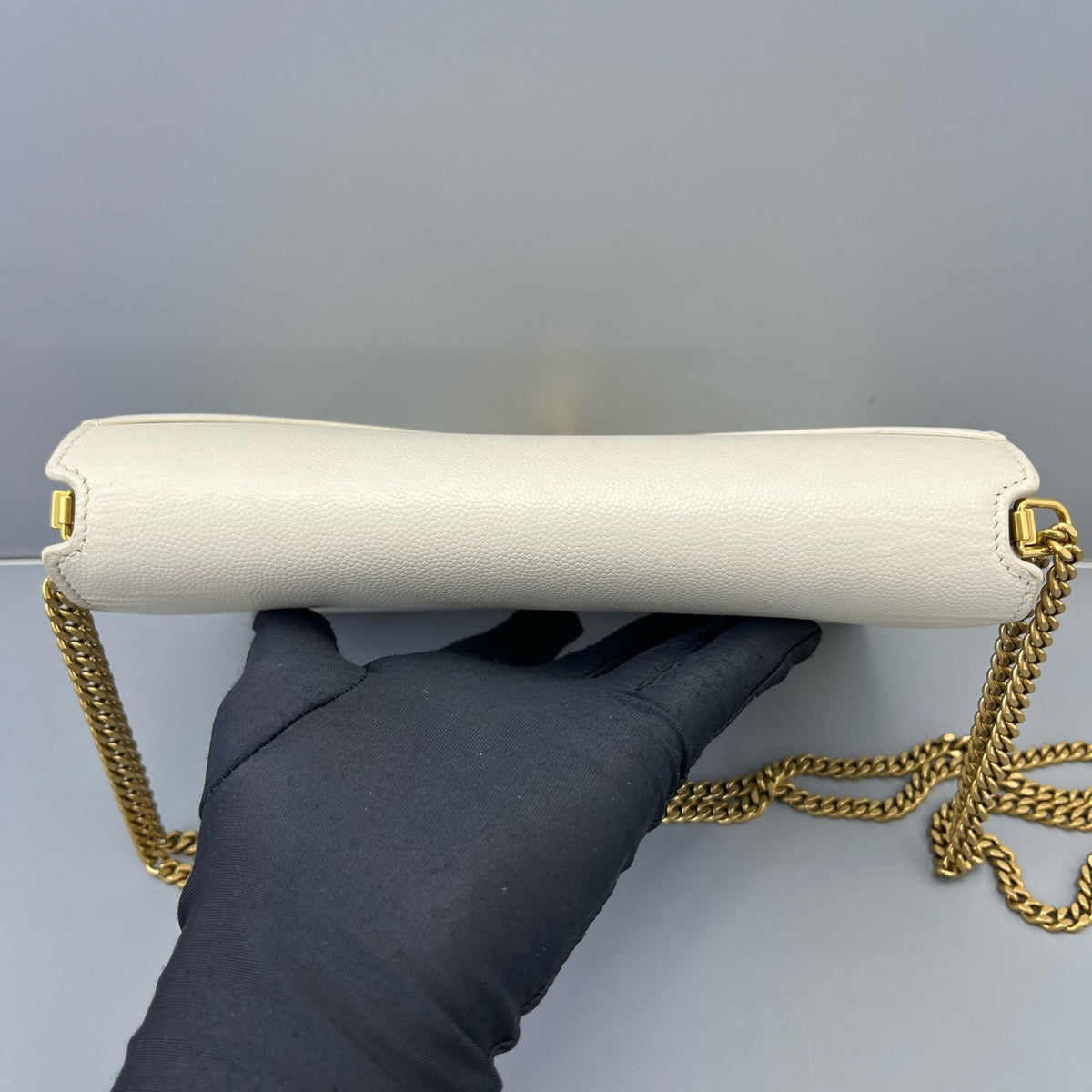 Saint Laurent - Cassandra Envelope Bag - Leather - White - (mini)