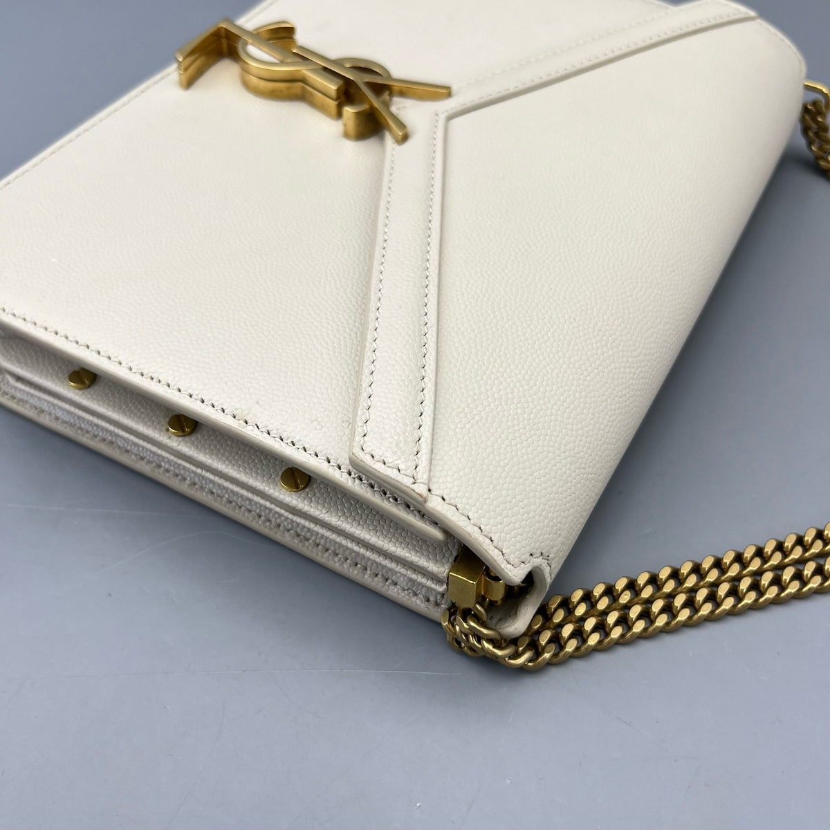 Saint Laurent - Cassandra Envelope Bag - Leather - White - (mini)