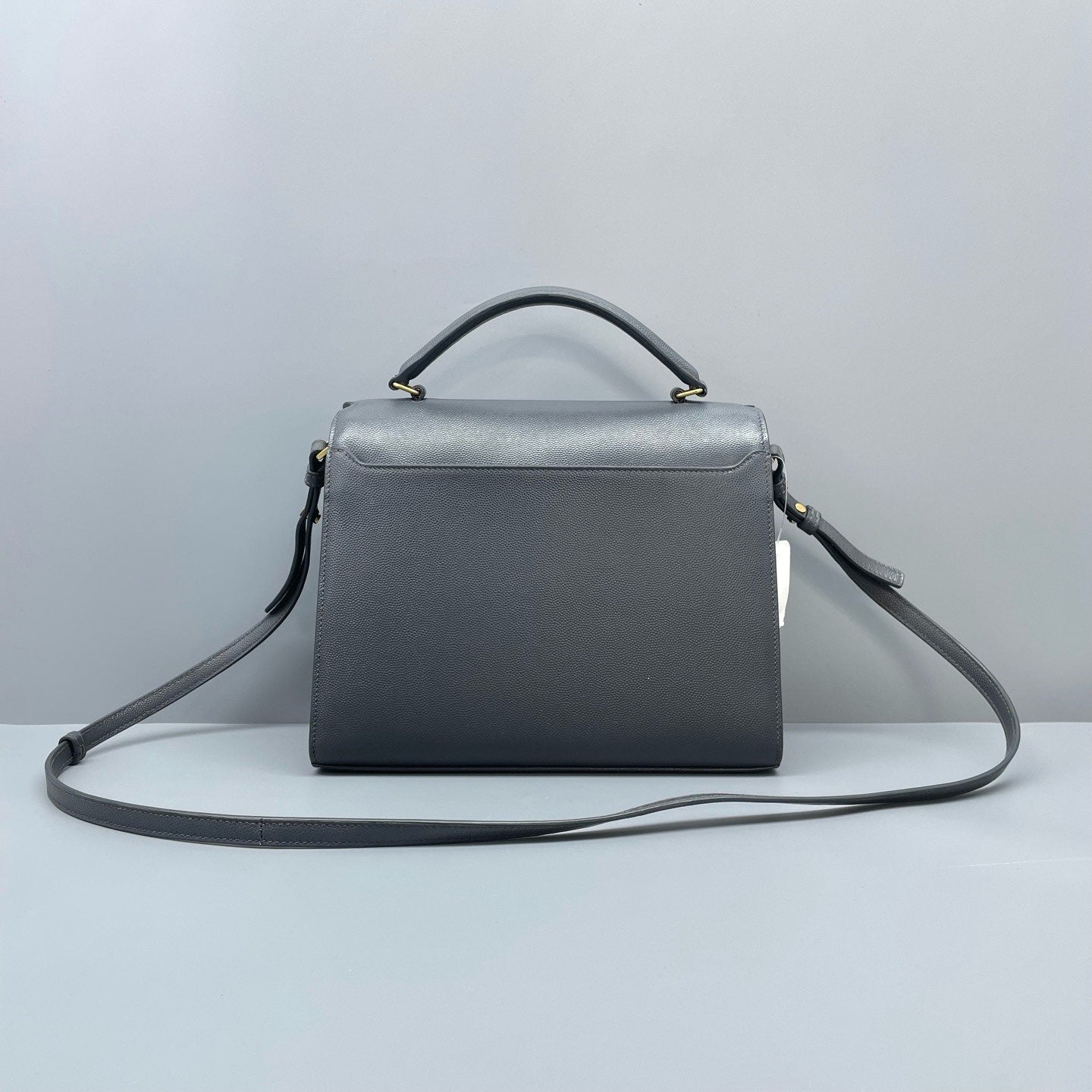 Saint Laurent - Cassandra - Grained calfskin leather - Grey - (Medium)