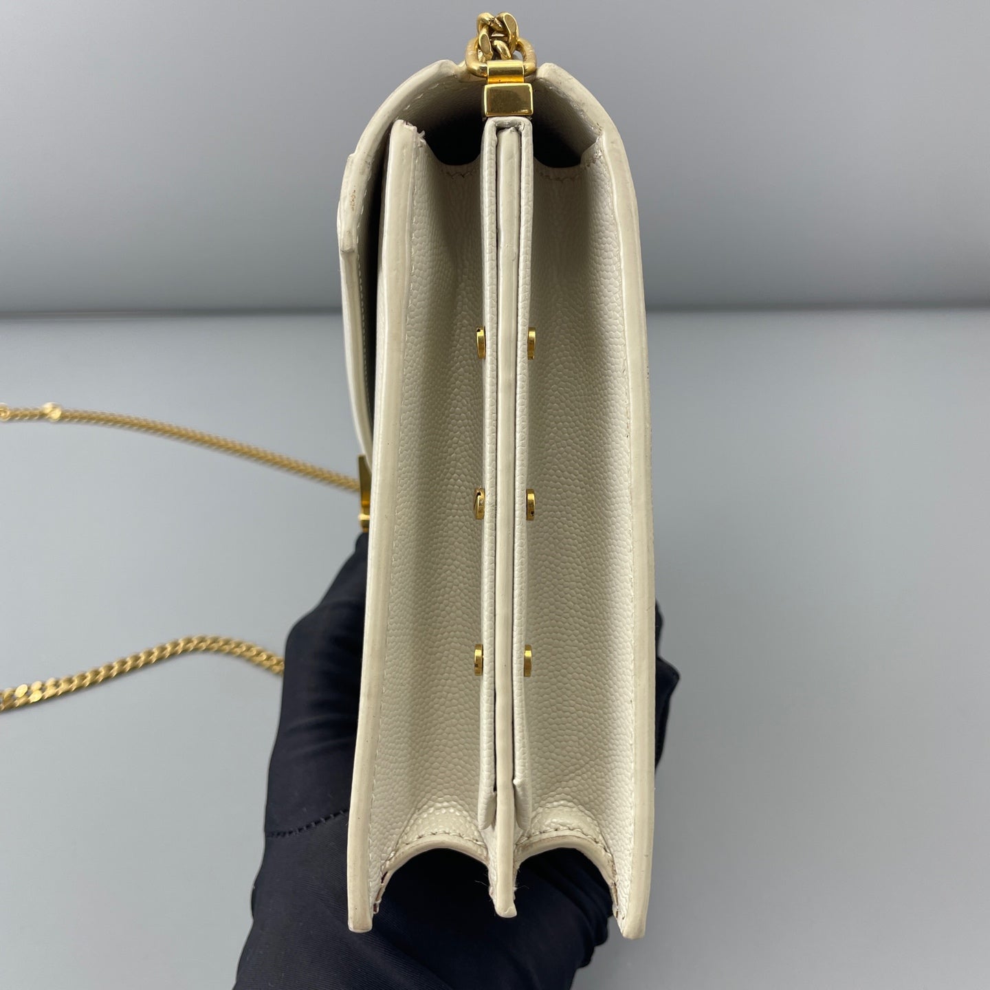 Saint Laurent - Cassandra - Leather - Beige - (mini)