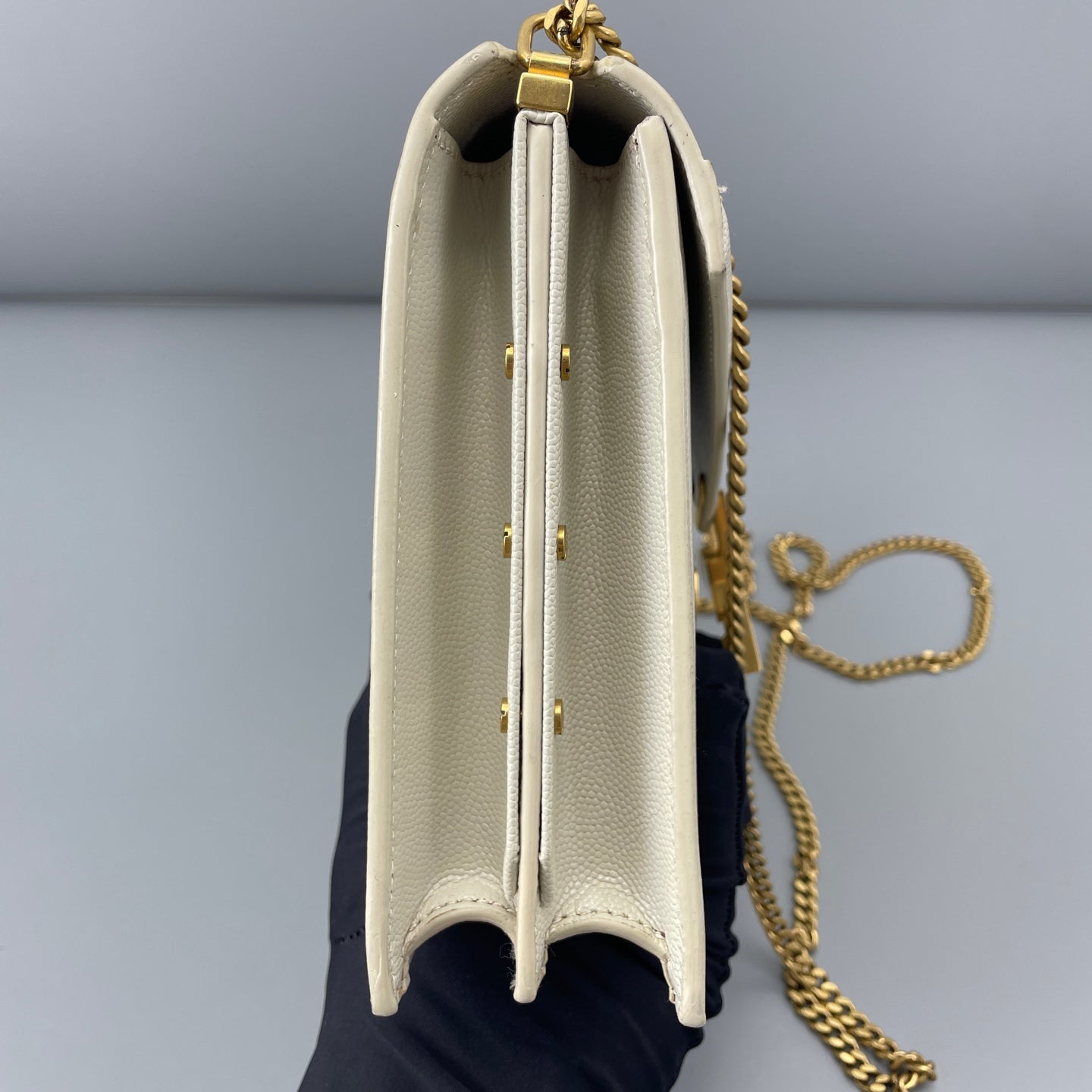 Saint Laurent - Cassandra - Leather - Beige - (mini)
