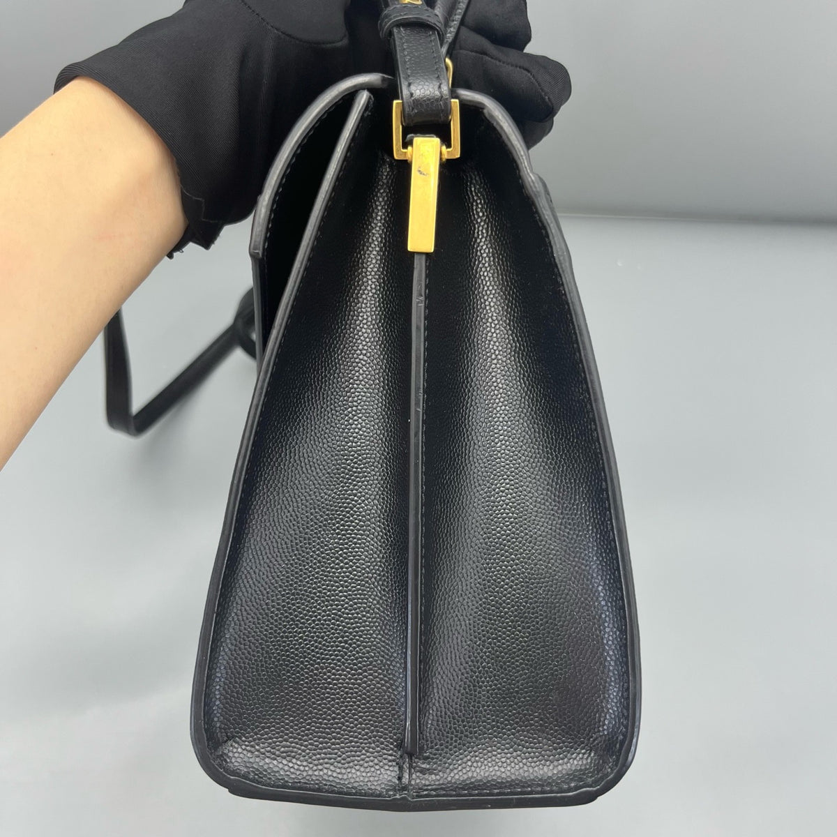 Saint Laurent - Cassandra - Leather - Black