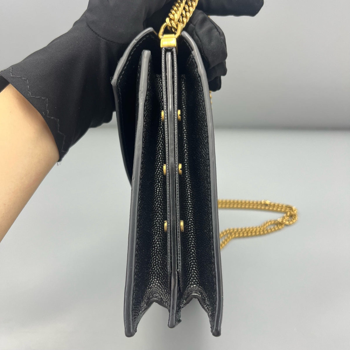 Saint Laurent - Cassandra - Leather - Black