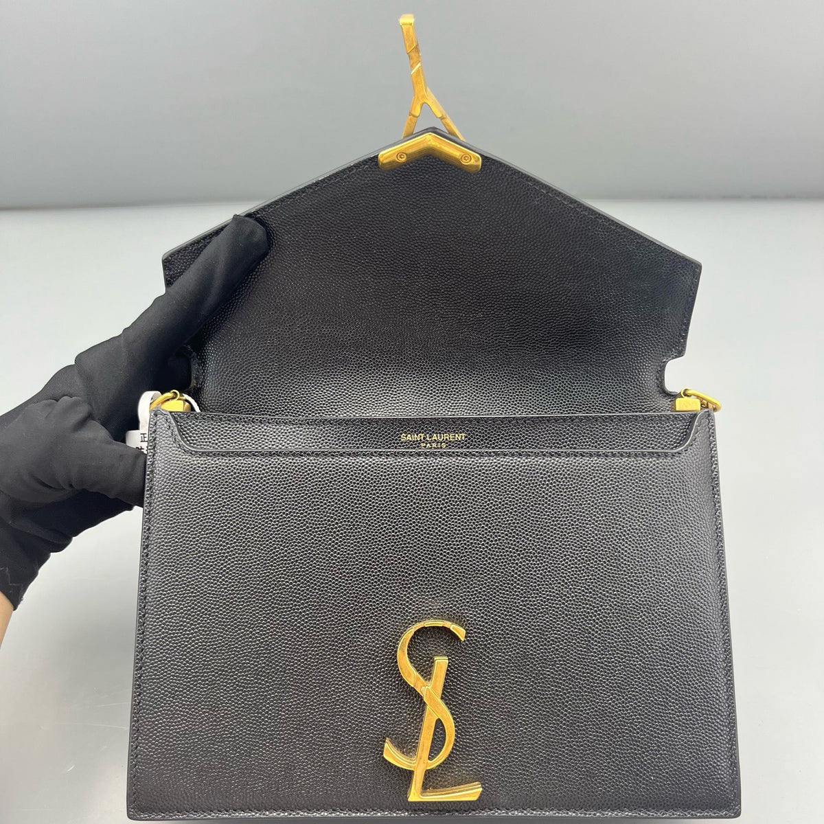 Saint Laurent - Cassandra - Leather - Black