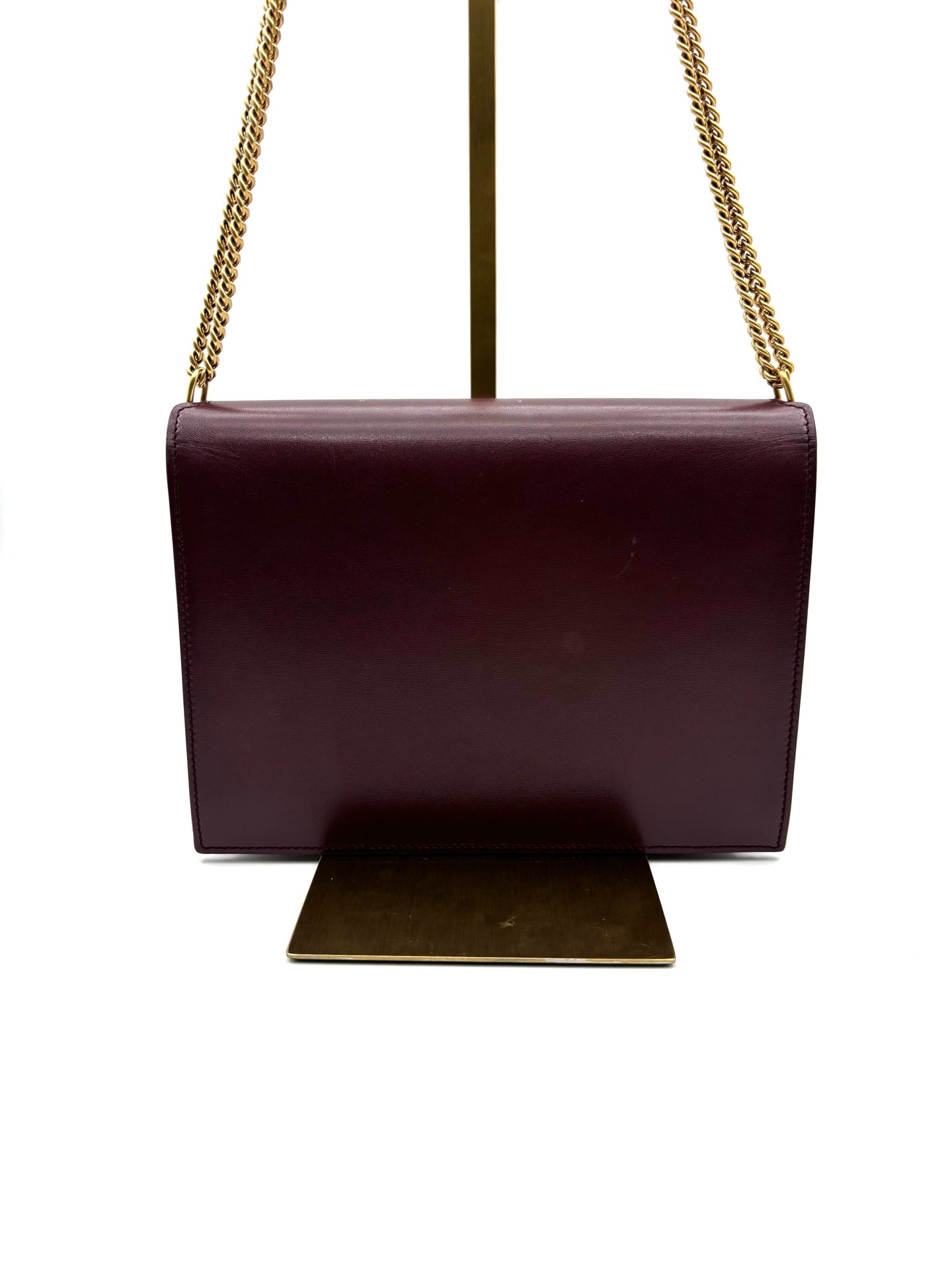 Saint Laurent - Cassandra - Leather - Burgundy - (medium)