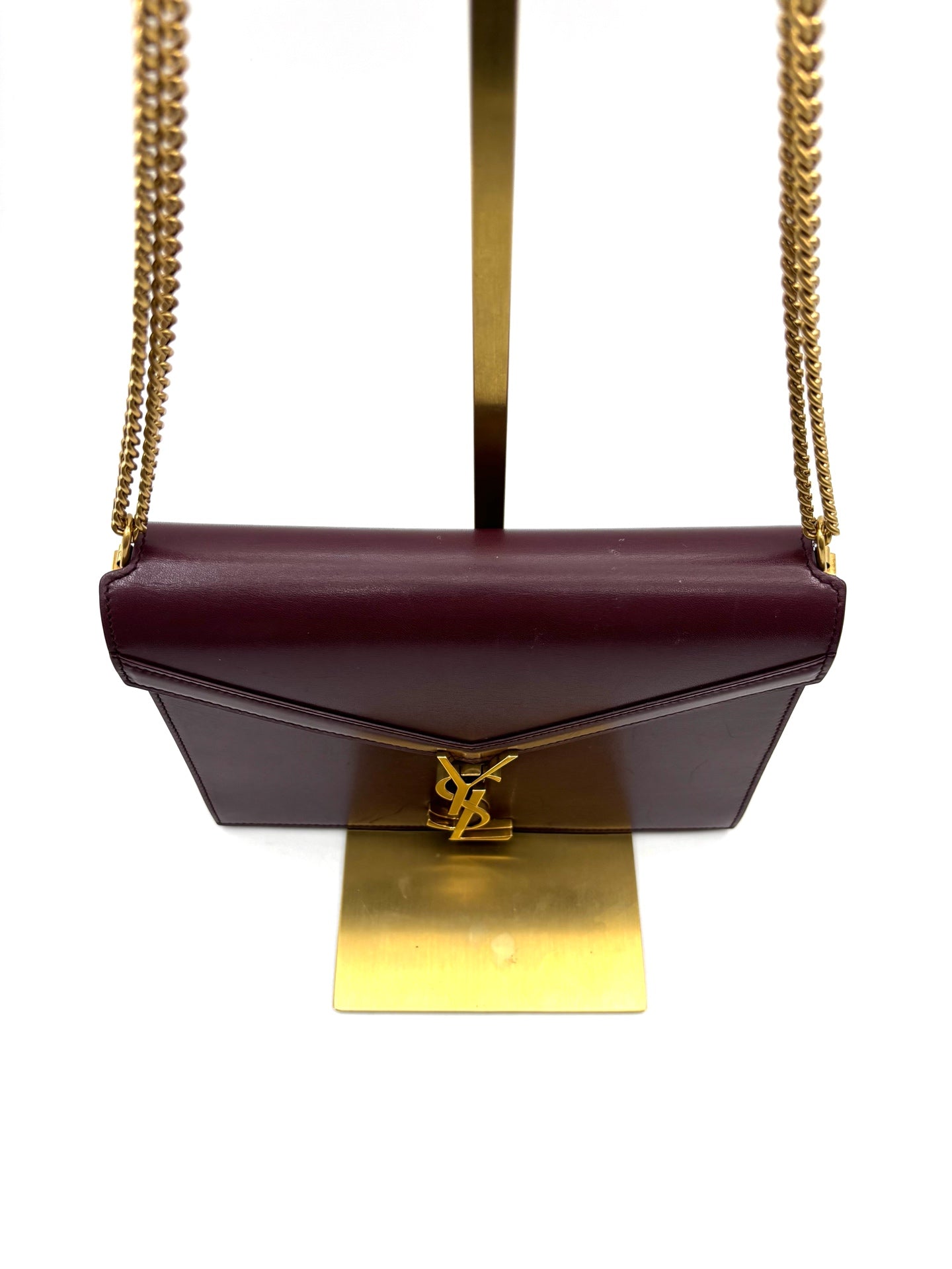 Saint Laurent - Cassandra - Leather - Burgundy - (medium)
