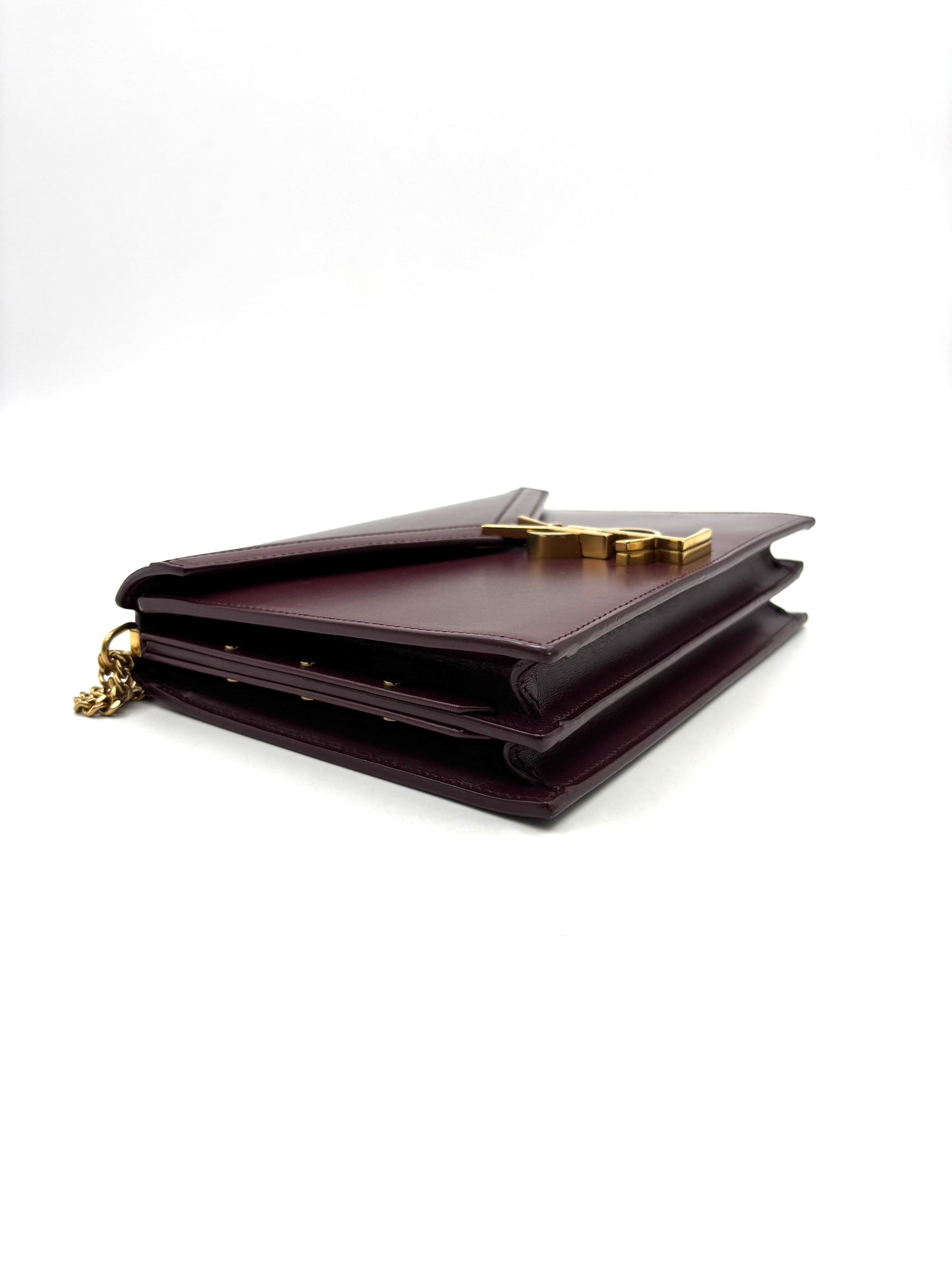Saint Laurent - Cassandra - Leather - Burgundy - (medium)