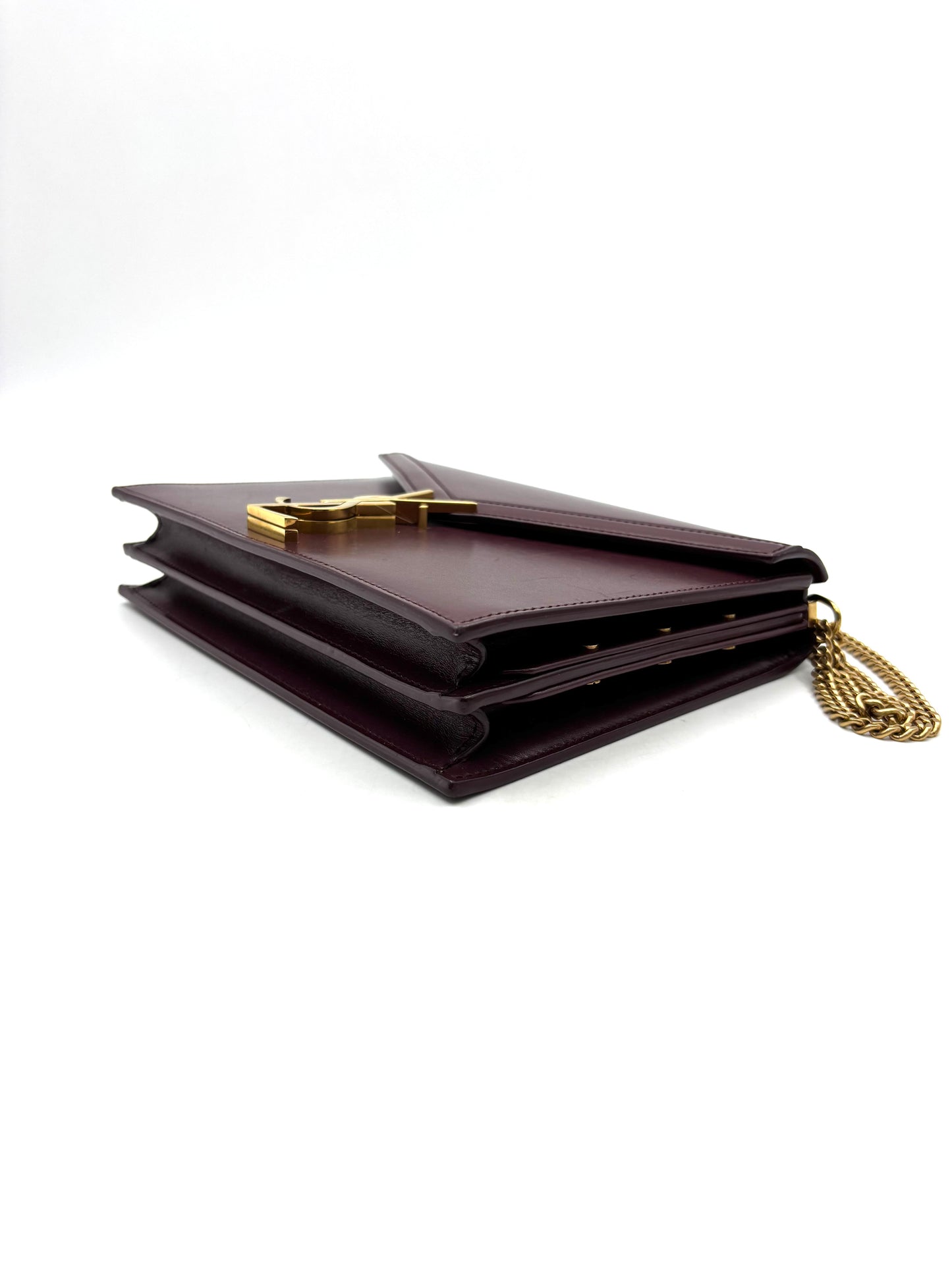 Saint Laurent - Cassandra - Leather - Burgundy - (medium)