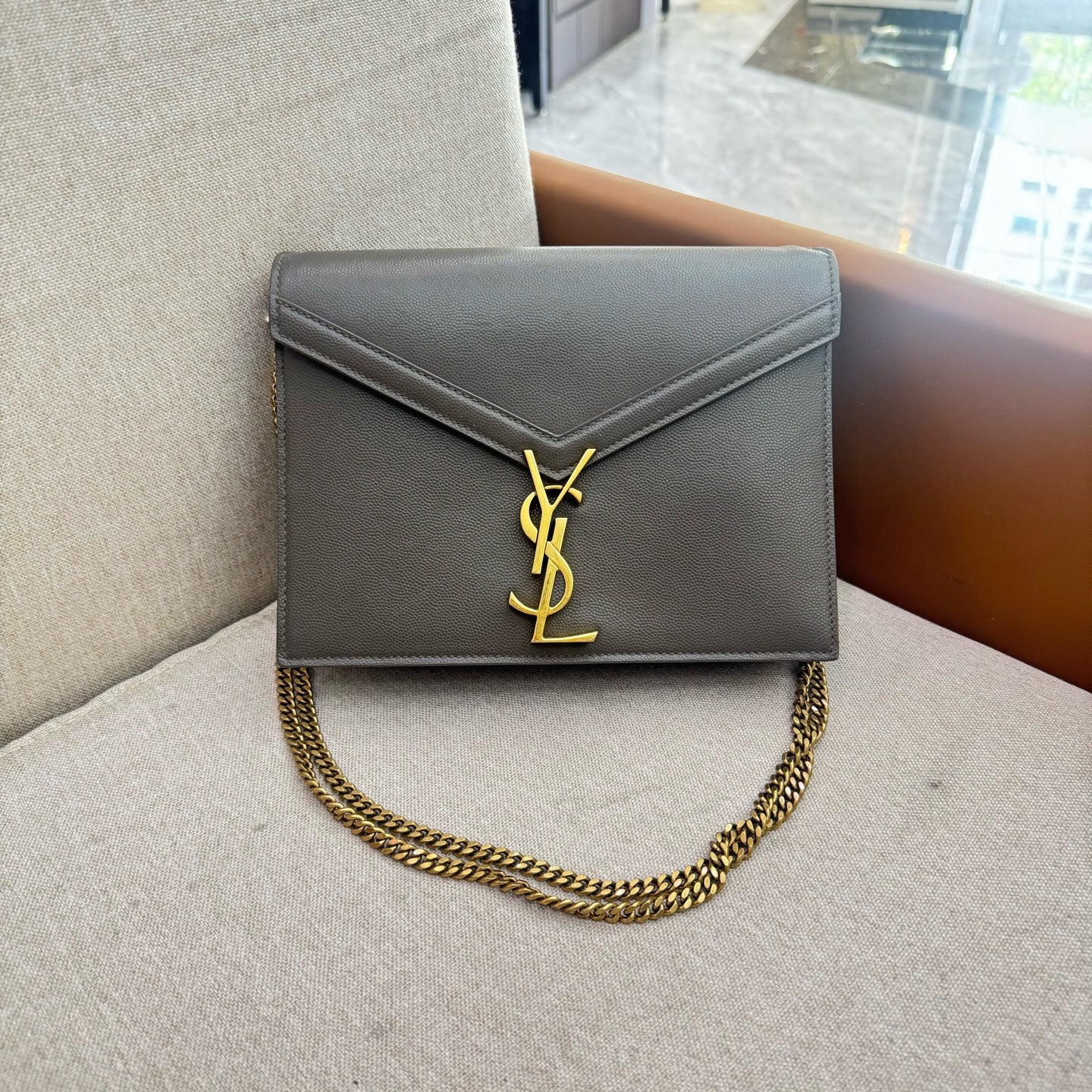 Saint Laurent - Cassandra - Leather - Green - (mini)