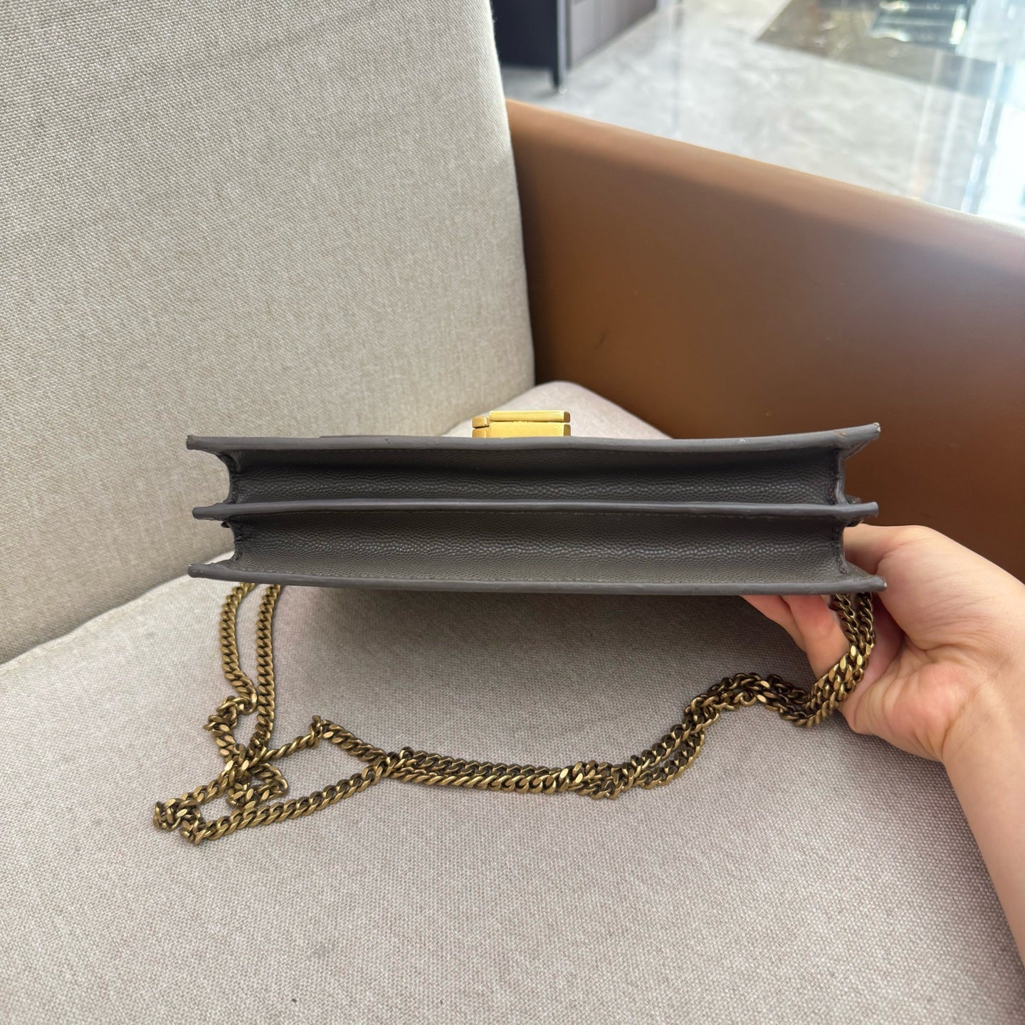 Saint Laurent - Cassandra - Leather - Green - (mini)
