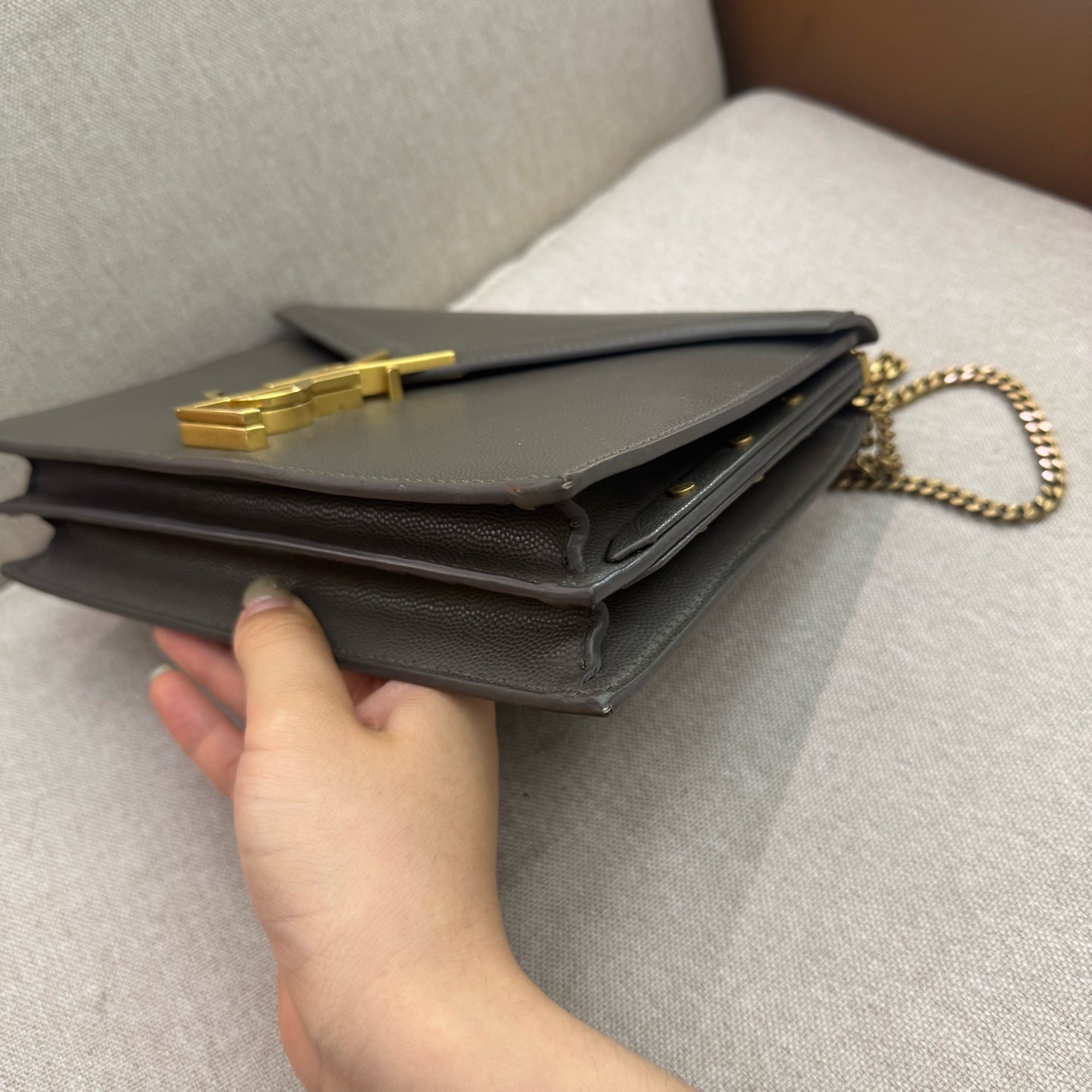 Saint Laurent - Cassandra - Leather - Green - (mini)