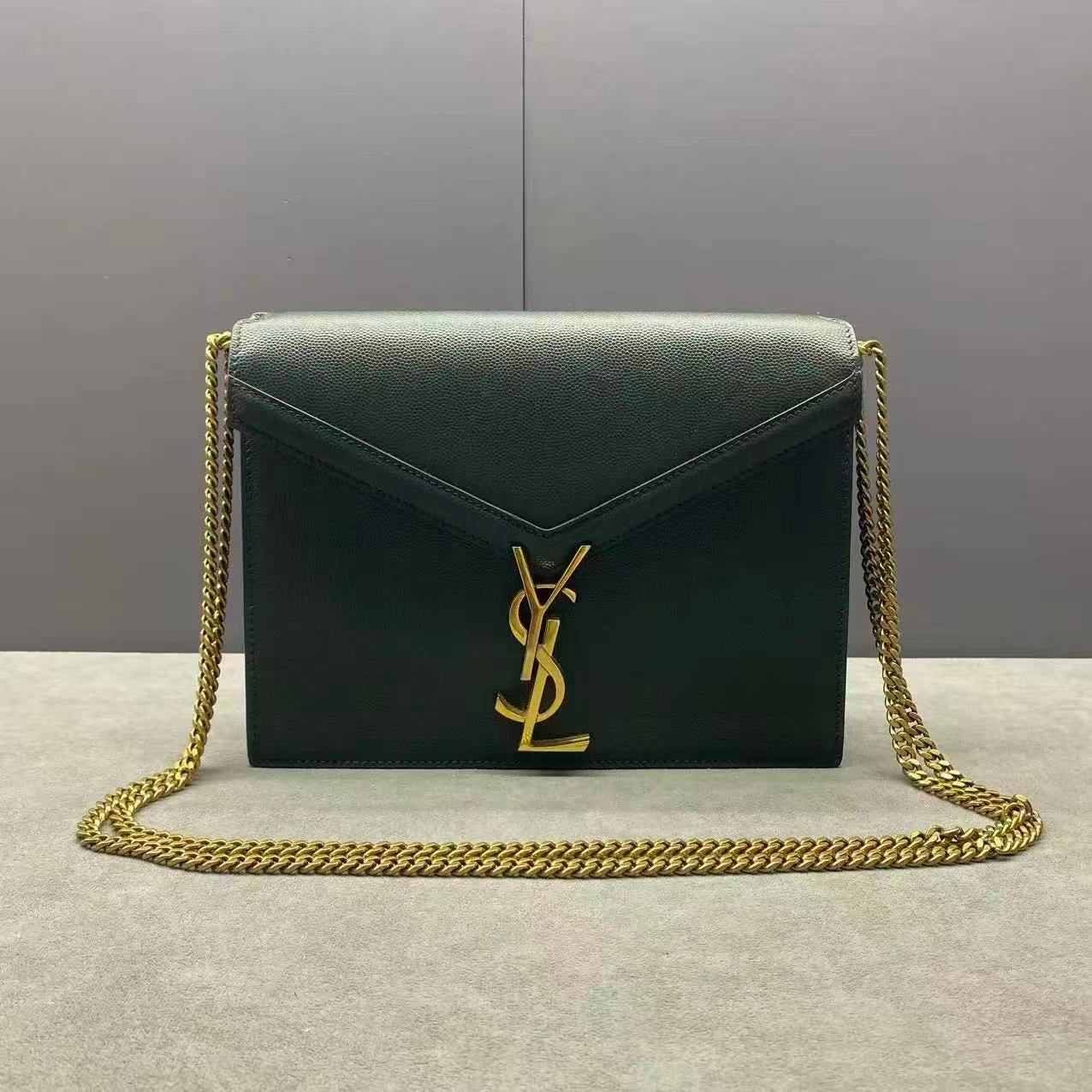 Saint Laurent - Cassandra - Leather - Green - (small)