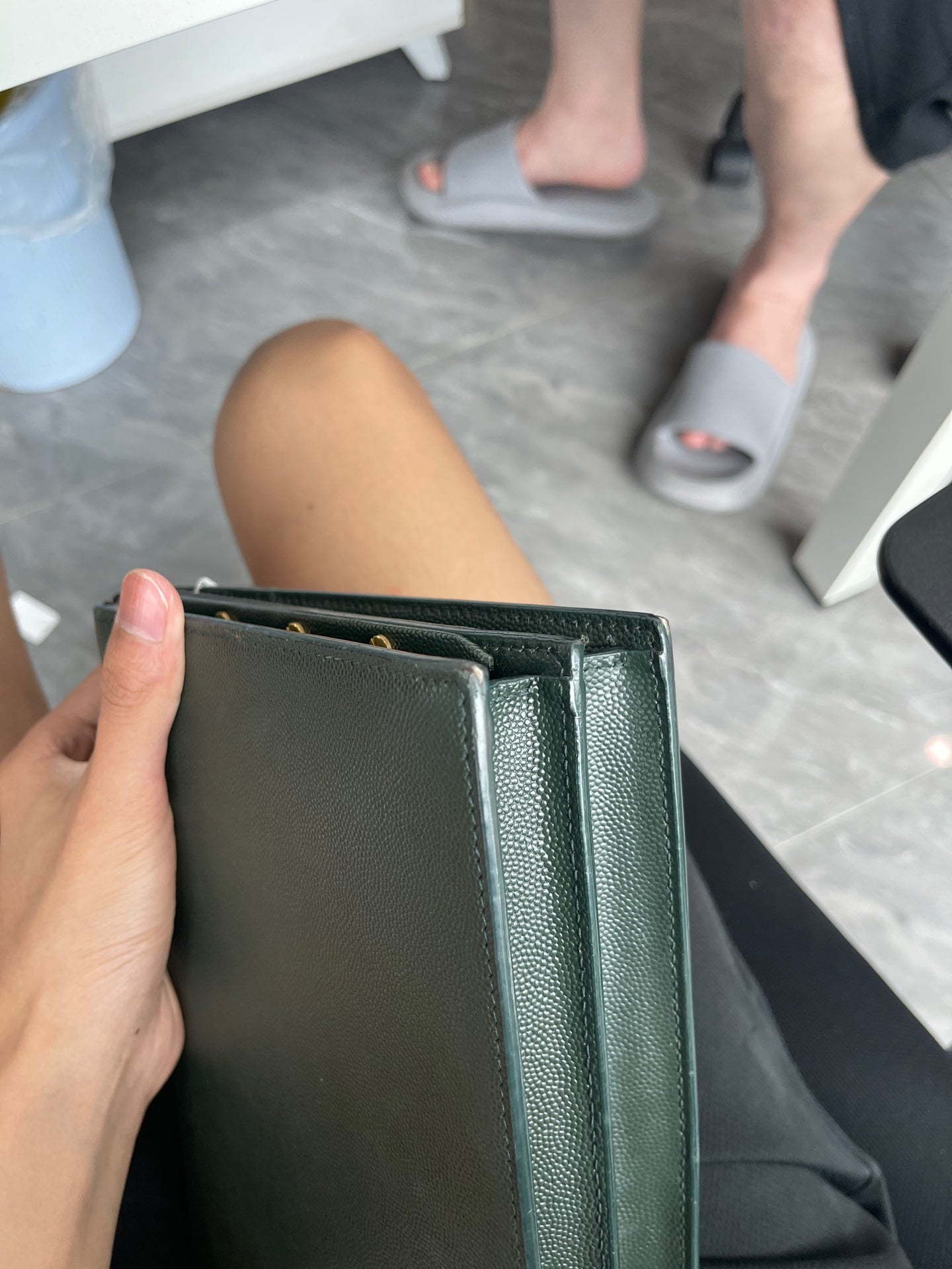 Saint Laurent - Cassandra - Leather - Green - (small)