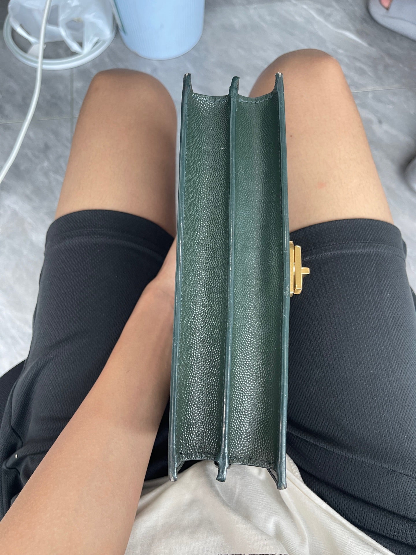 Saint Laurent - Cassandra - Leather - Green - (small)