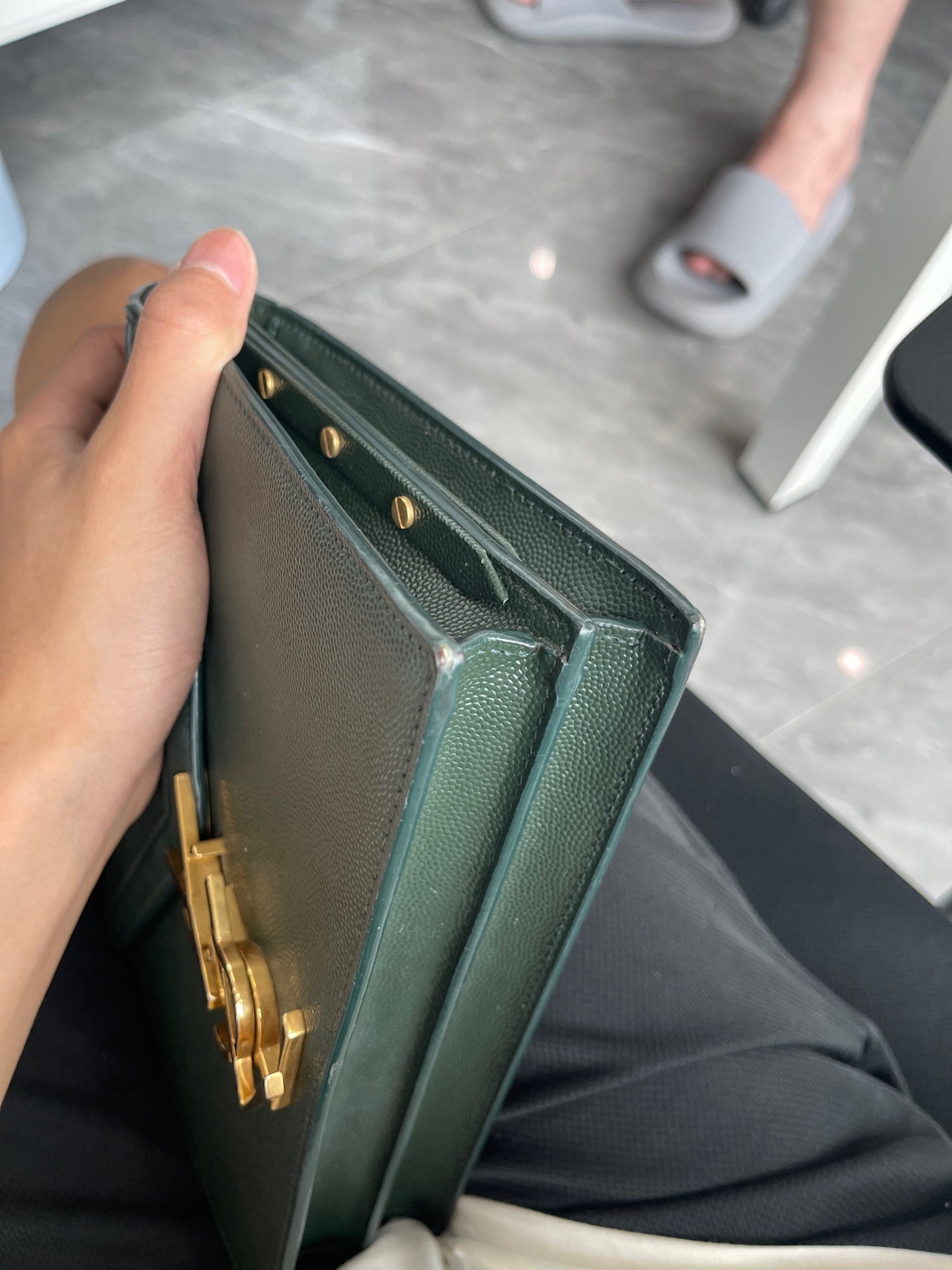 Saint Laurent - Cassandra - Leather - Green - (small)