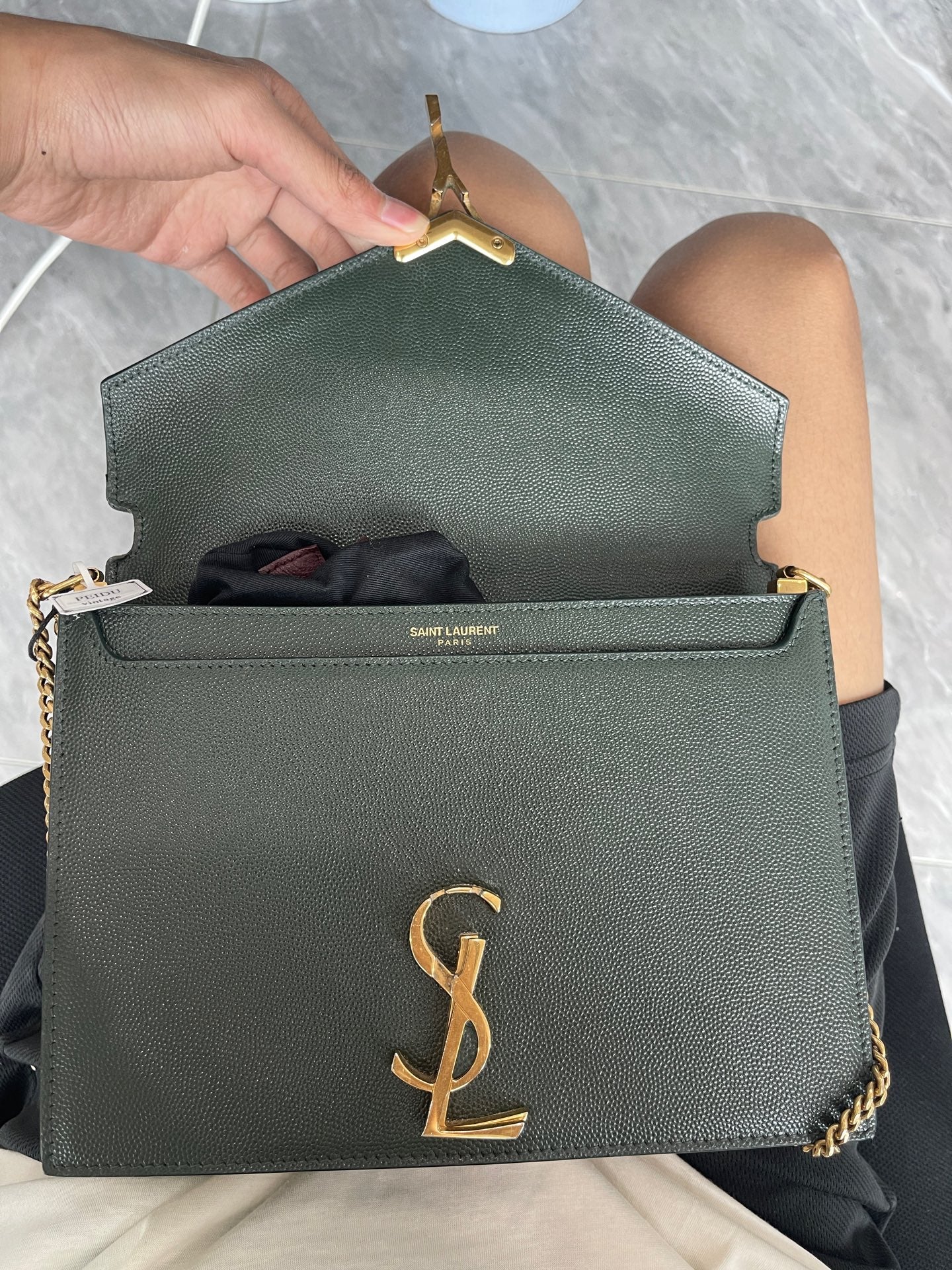 Saint Laurent - Cassandra - Leather - Green - (small)
