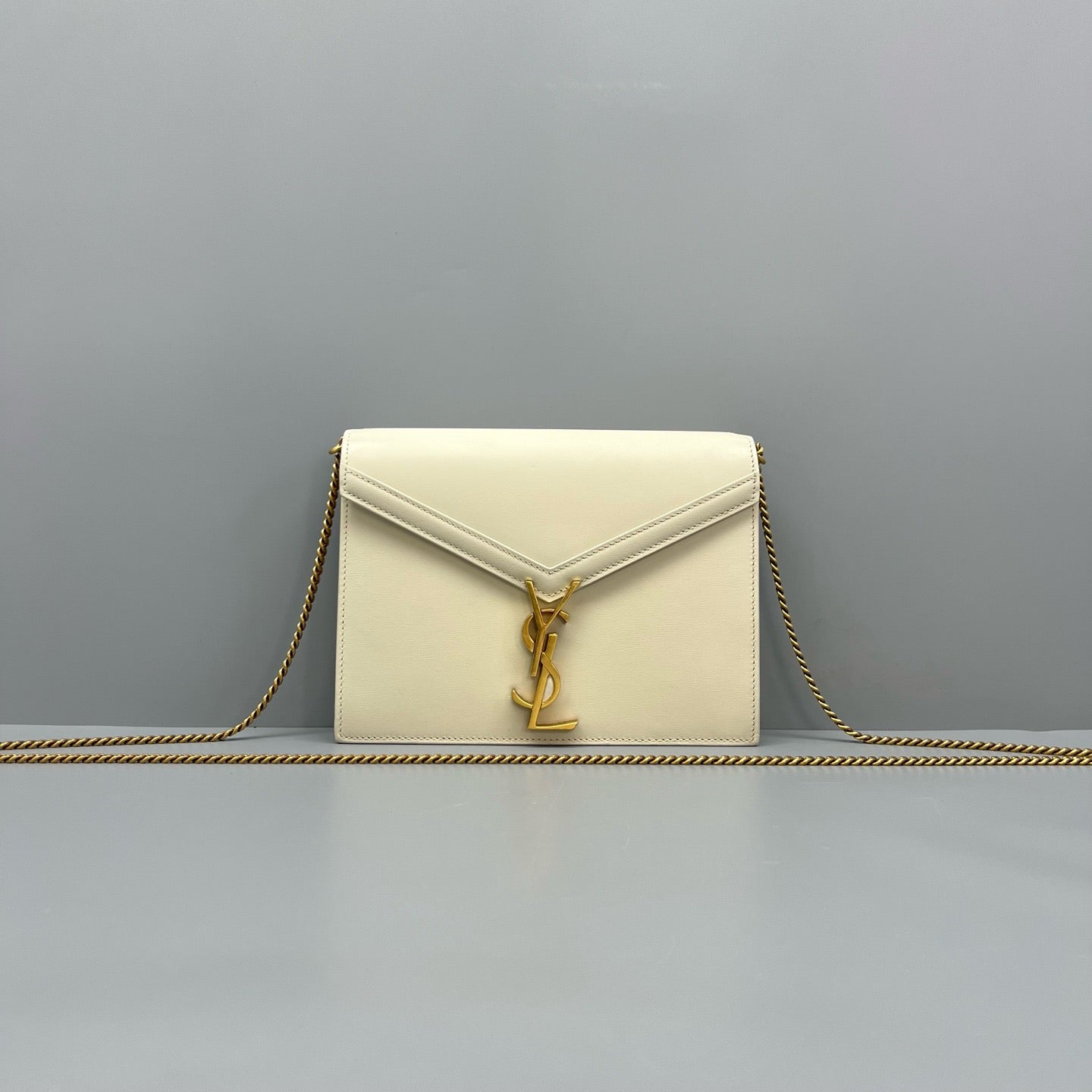 Saint Laurent - Cassandra - Leather - White - (small)