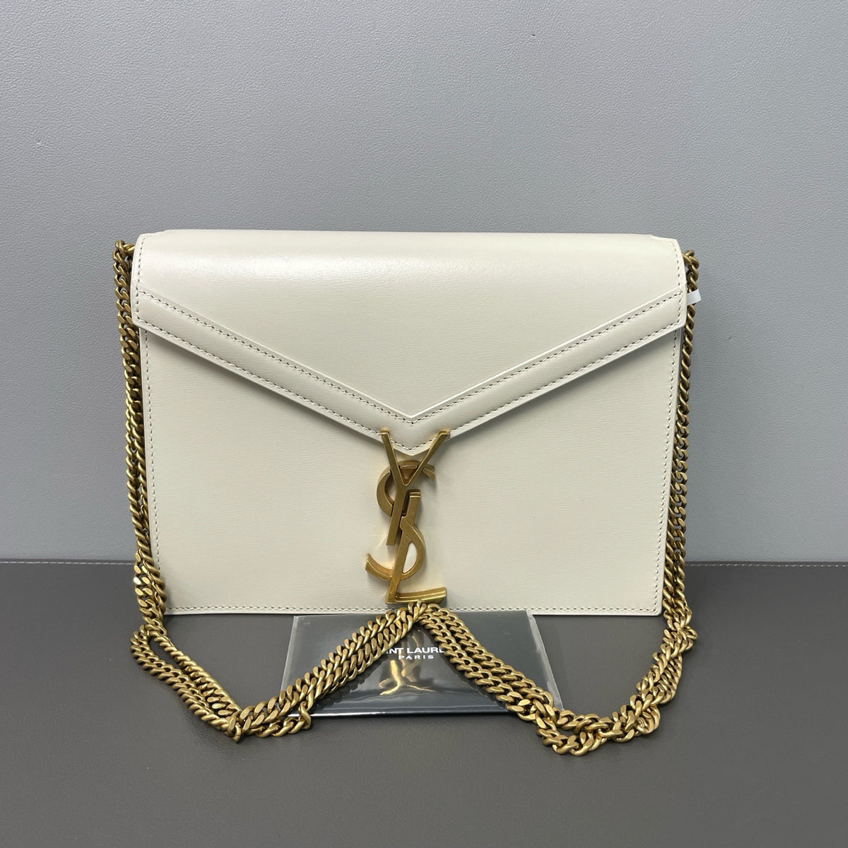 Saint Laurent - Cassandra - Leather - White - (small)