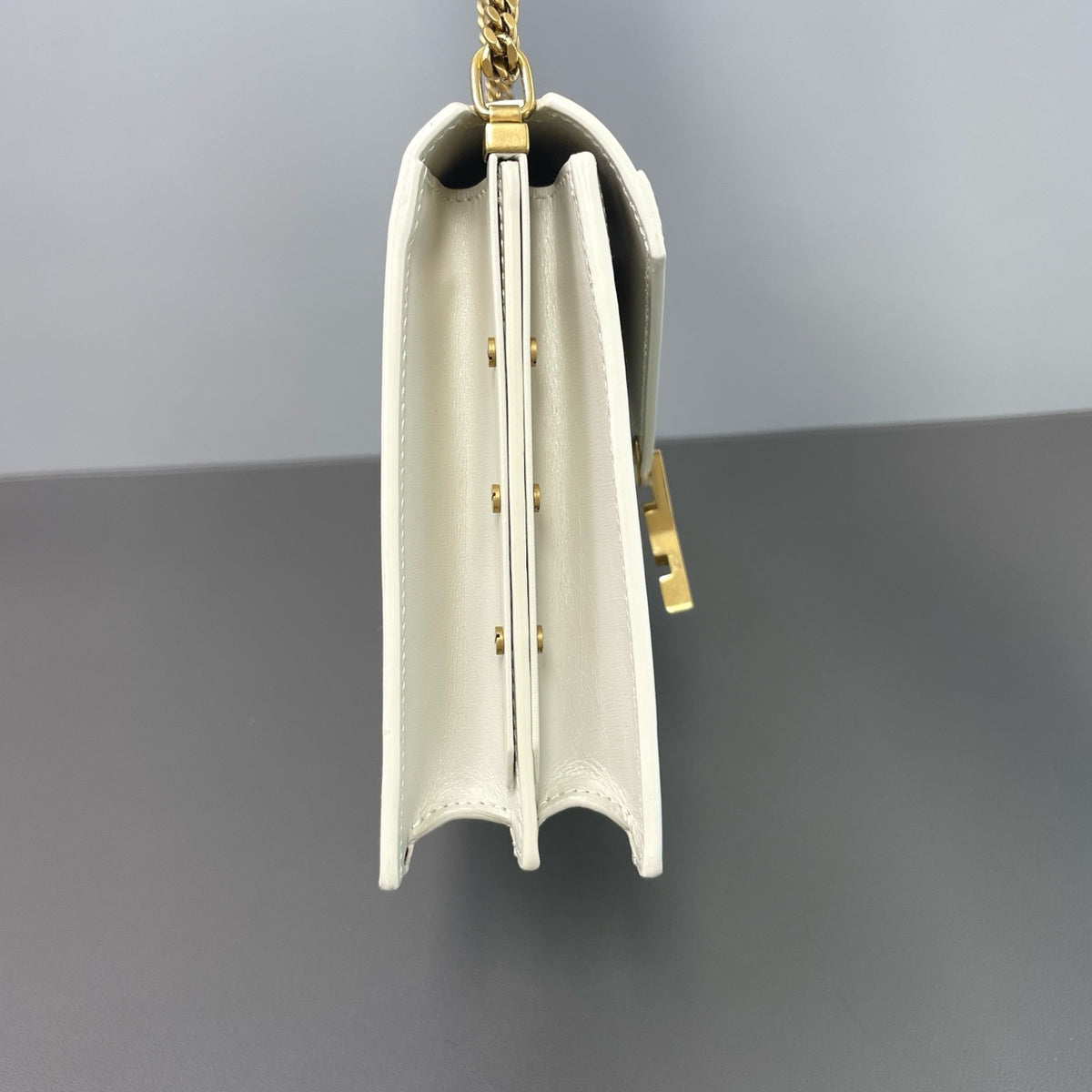 Saint Laurent - Cassandra - Leather - White - (small)