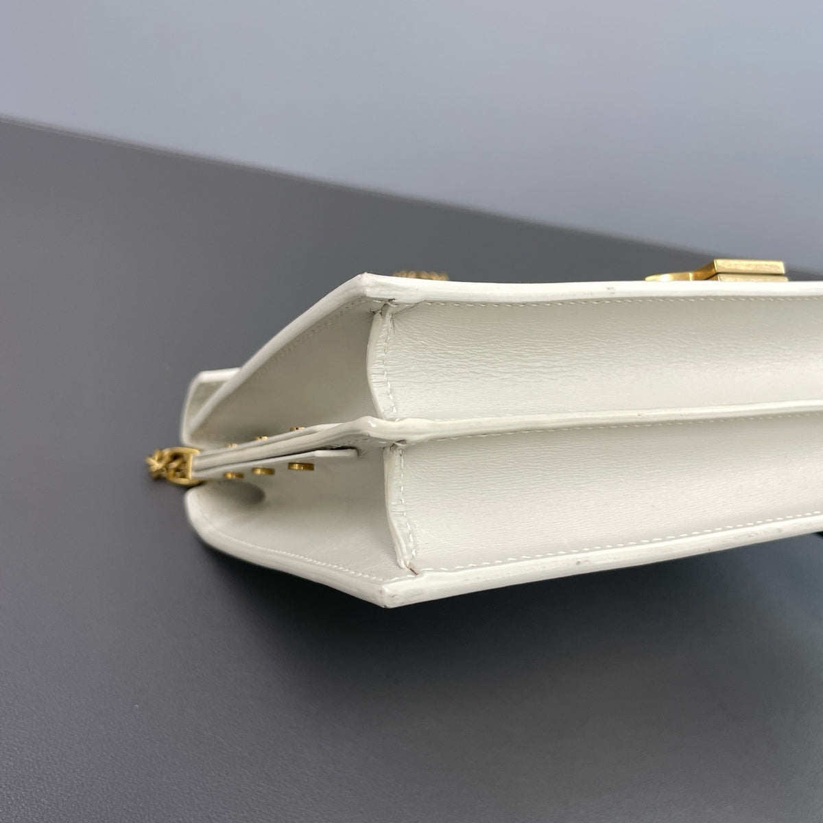 Saint Laurent - Cassandra - Leather - White - (small)