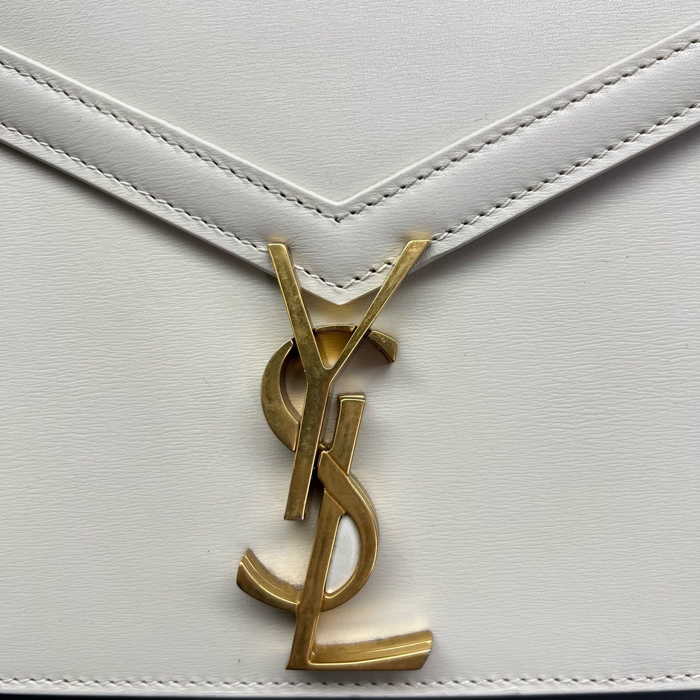 Saint Laurent - Cassandra - Leather - White - (small)