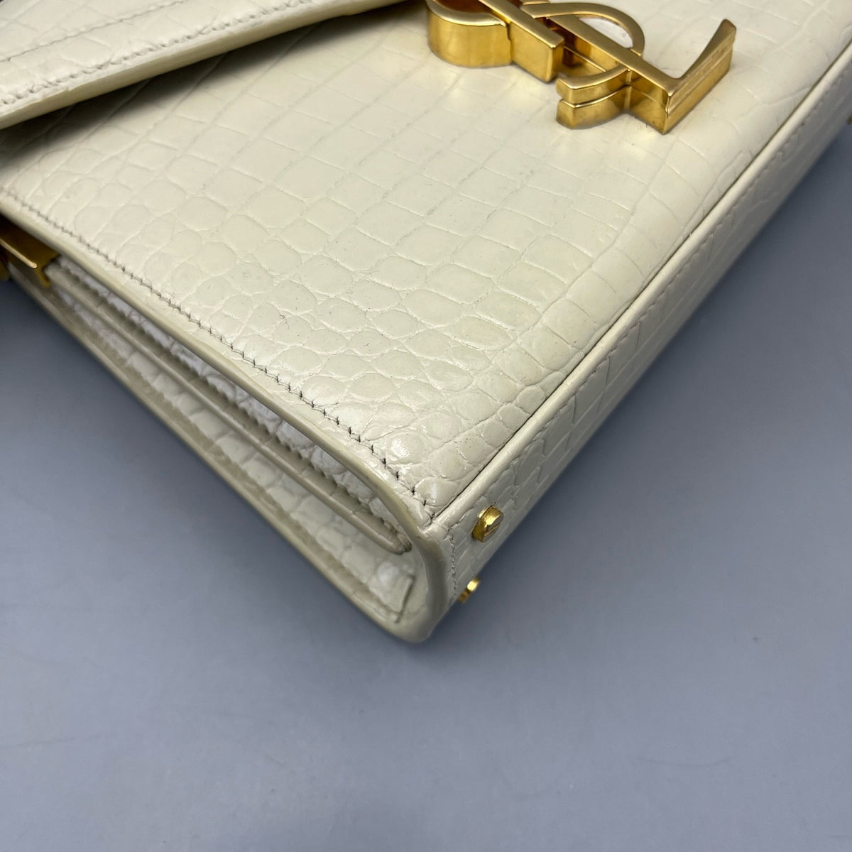 Saint Laurent - Cassandra - Leather - White - (small)