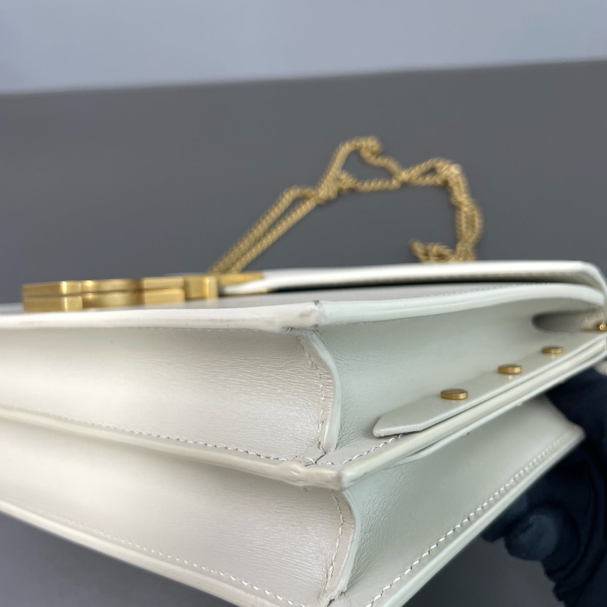 Saint Laurent - Cassandra - Leather - White - (small)
