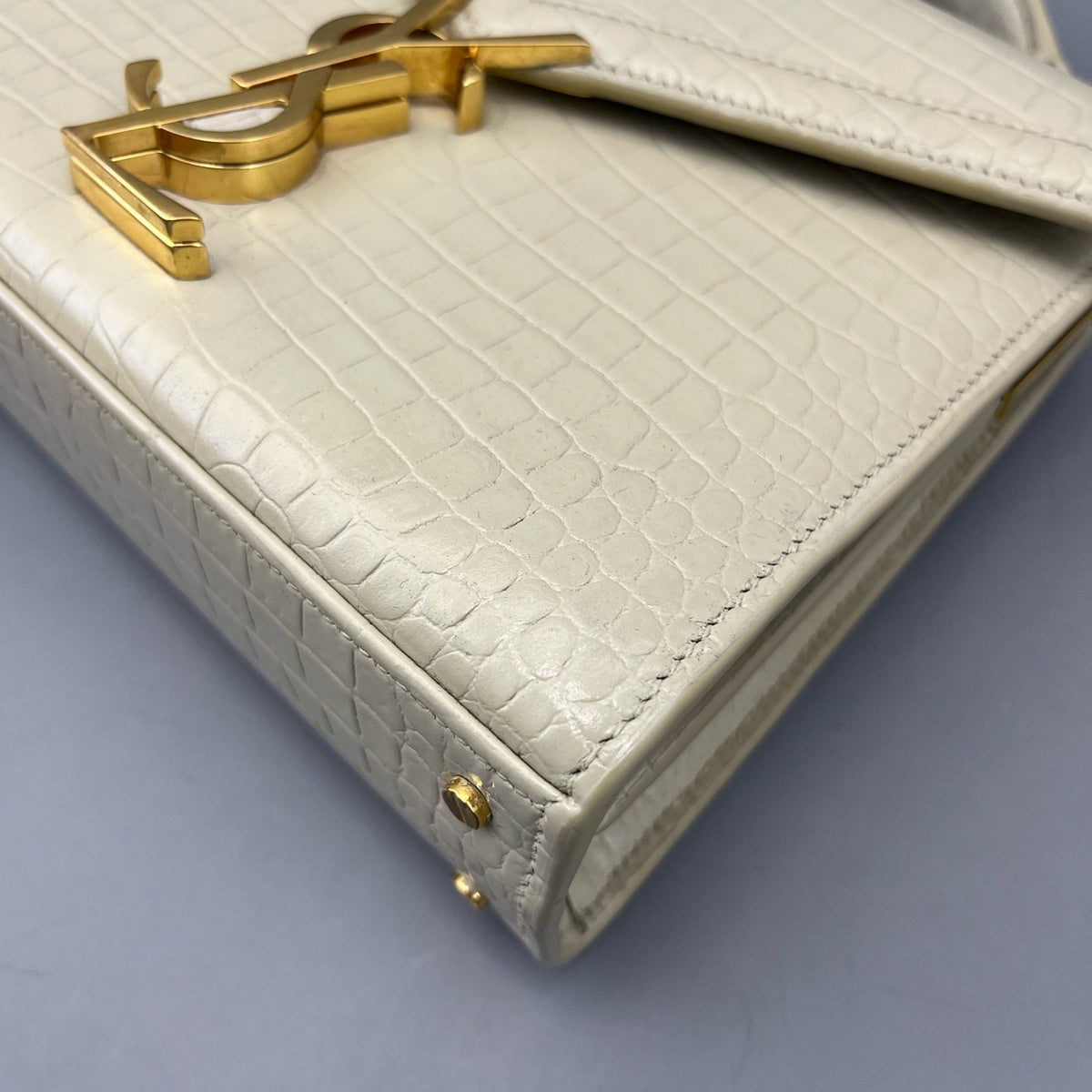 Saint Laurent - Cassandra - Leather - White - (small)