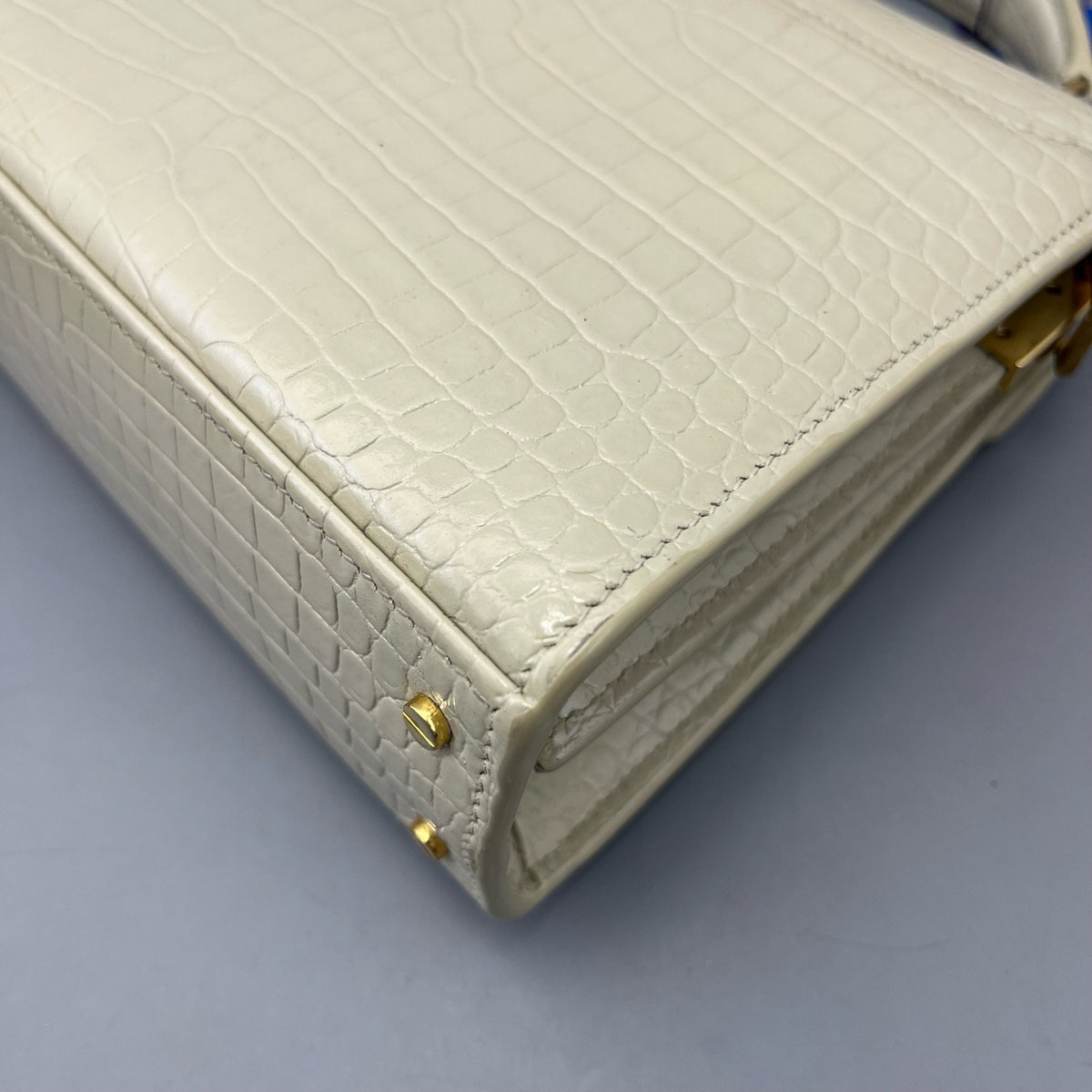 Saint Laurent - Cassandra - Leather - White - (small)