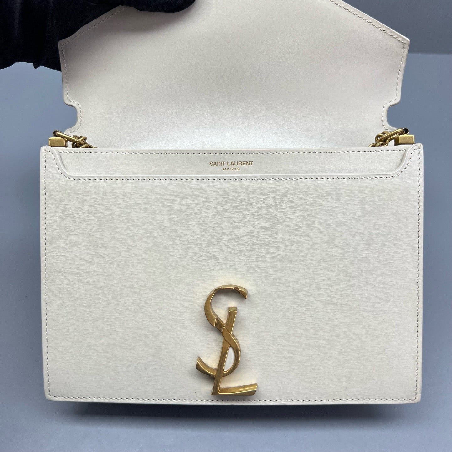 Saint Laurent - Cassandra - Leather - White - (small)